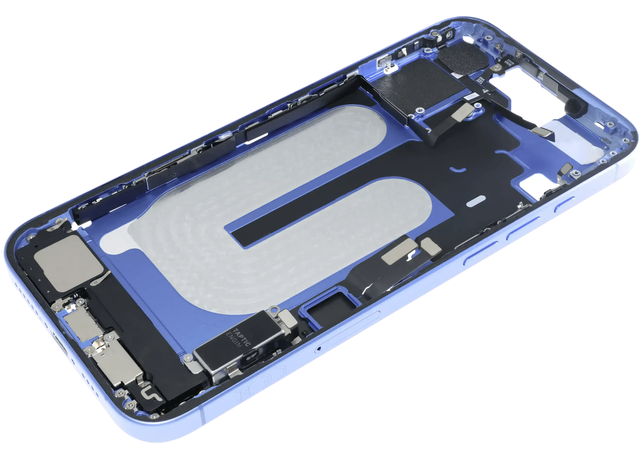 Mid-Frame Housing W/ Charging Port Flex & Small Parts For iPhone 16 Plus (US Version) (Pull) (Ultramarine)