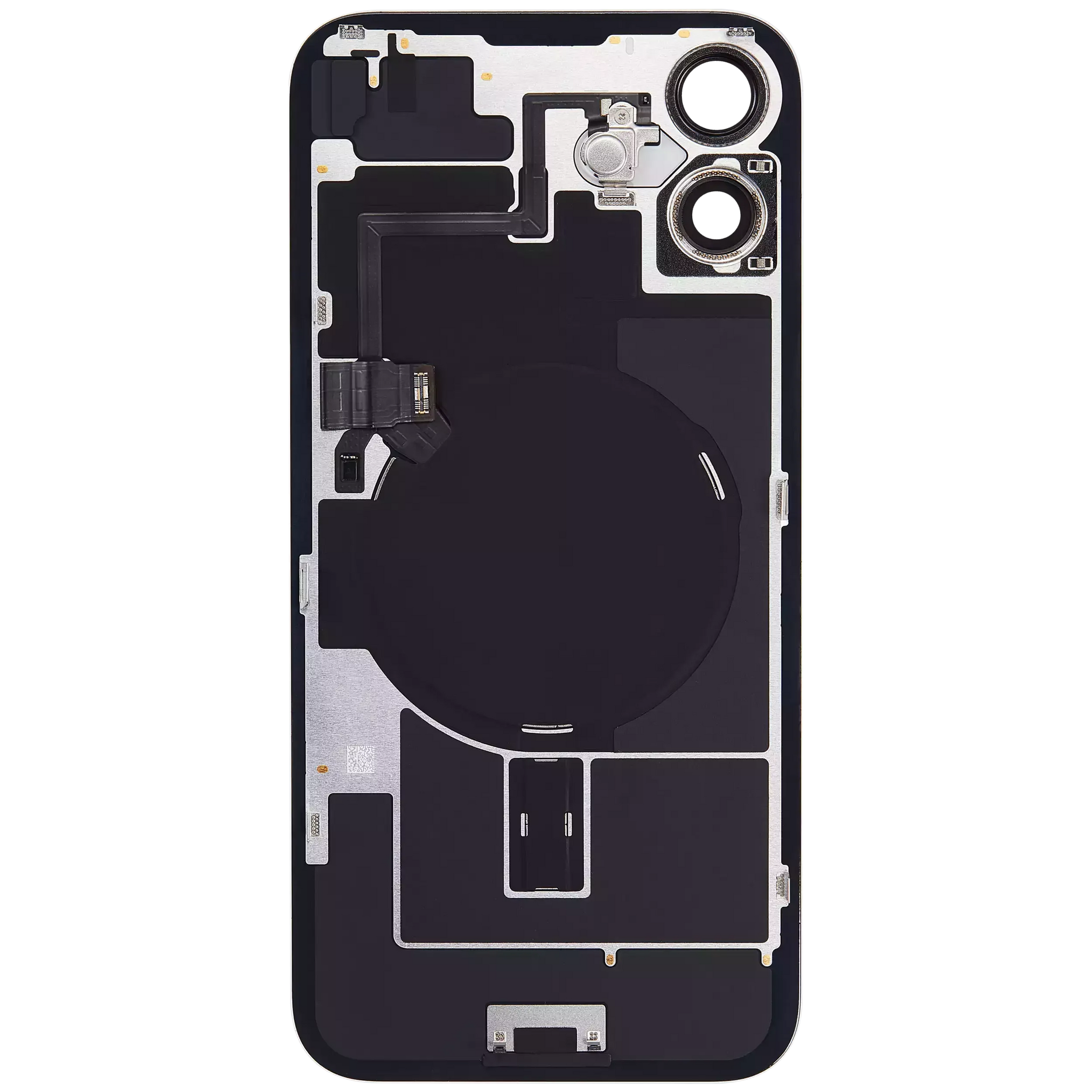 Back Glass w/ MagSafe Magnet & NFC & Flashlight Flex For iPhone 16 Plus (Pull) (White)