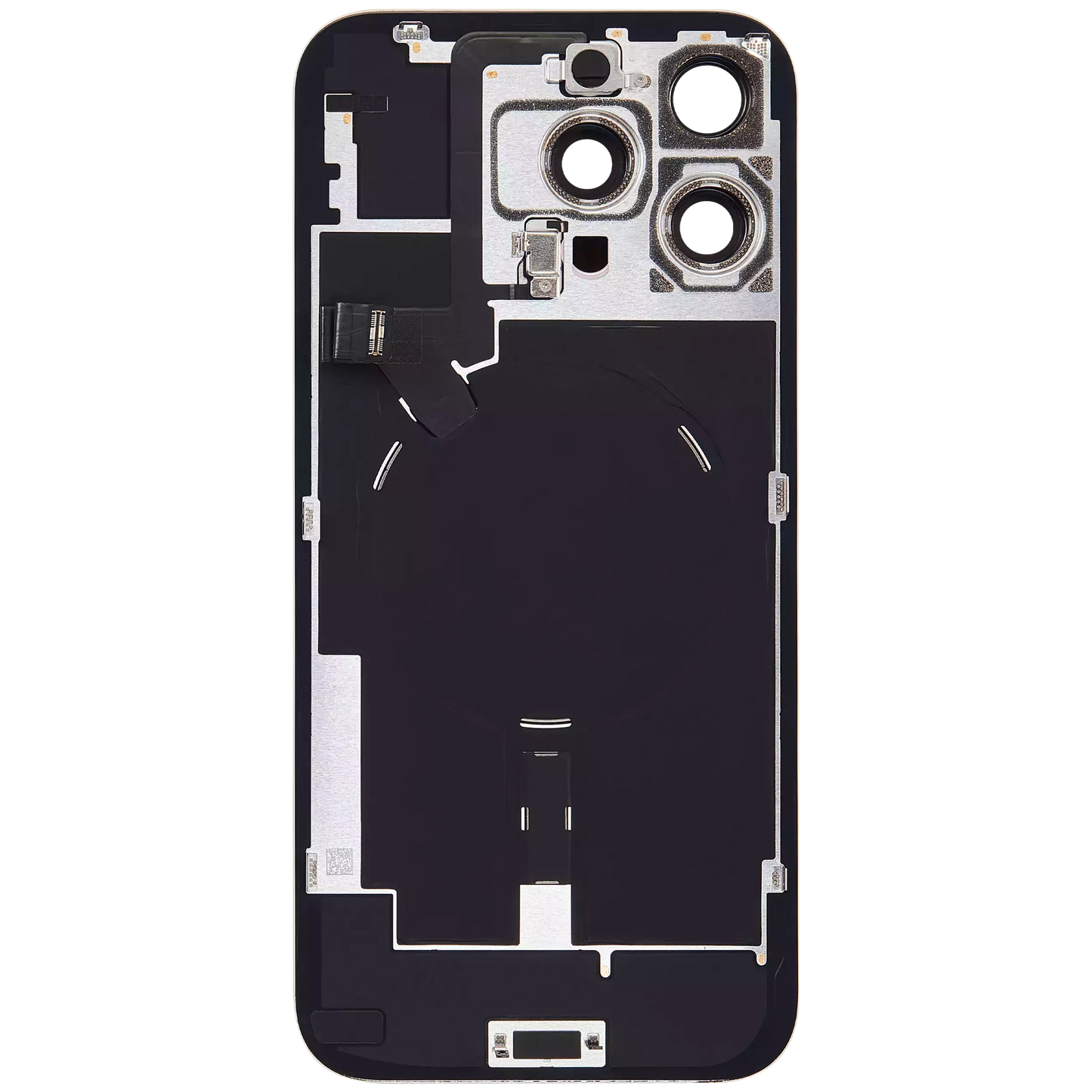 Back Glass w/ MagSafe Magnet & NFC & Flashlight Flex For iPhone 16 Pro Max (Pull) (Desert Titanium)