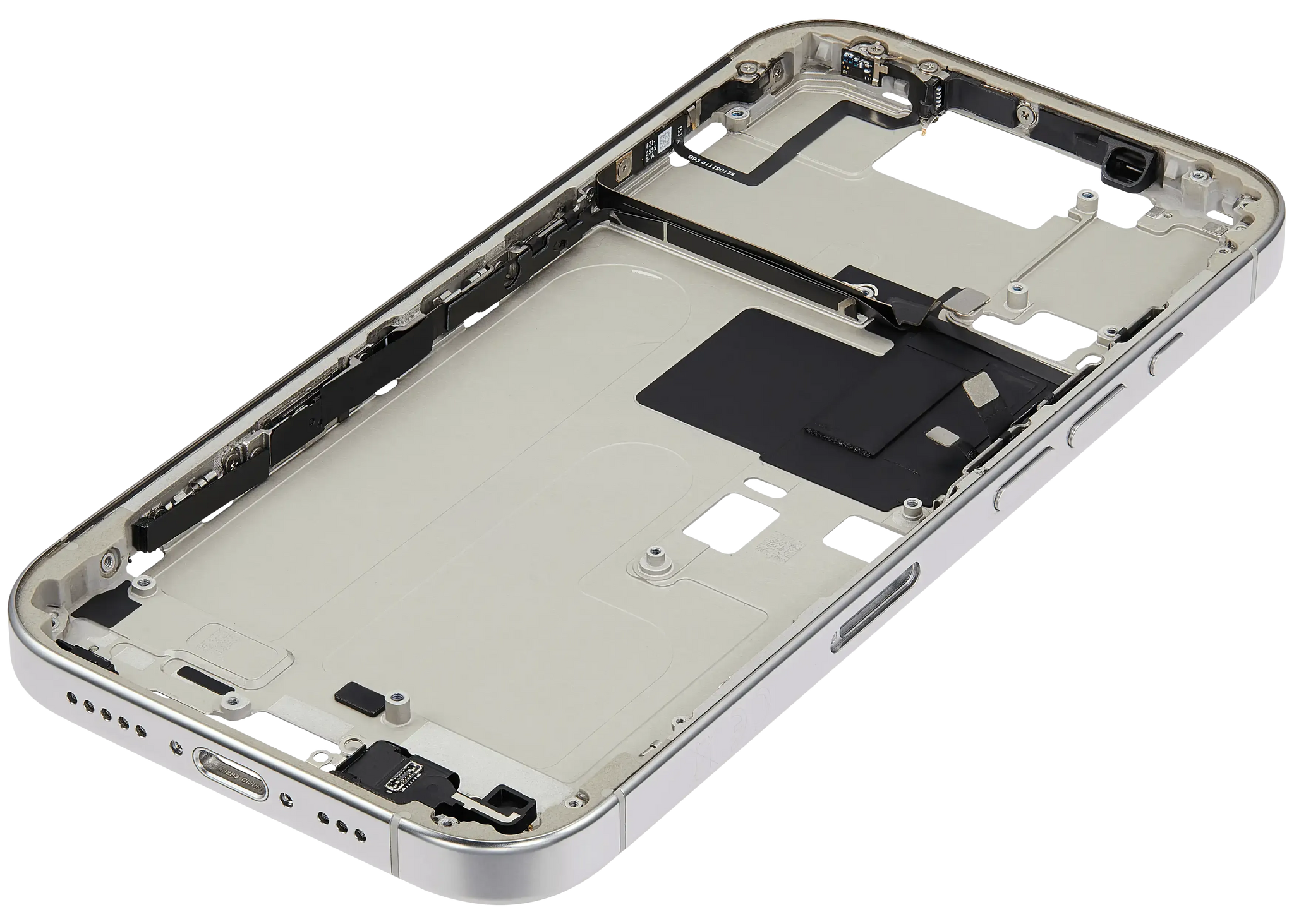 Mid-Frame Housing W/ Small Parts For iPhone 16 Pro (EU / Global Version) (Pull) (White Titanium)