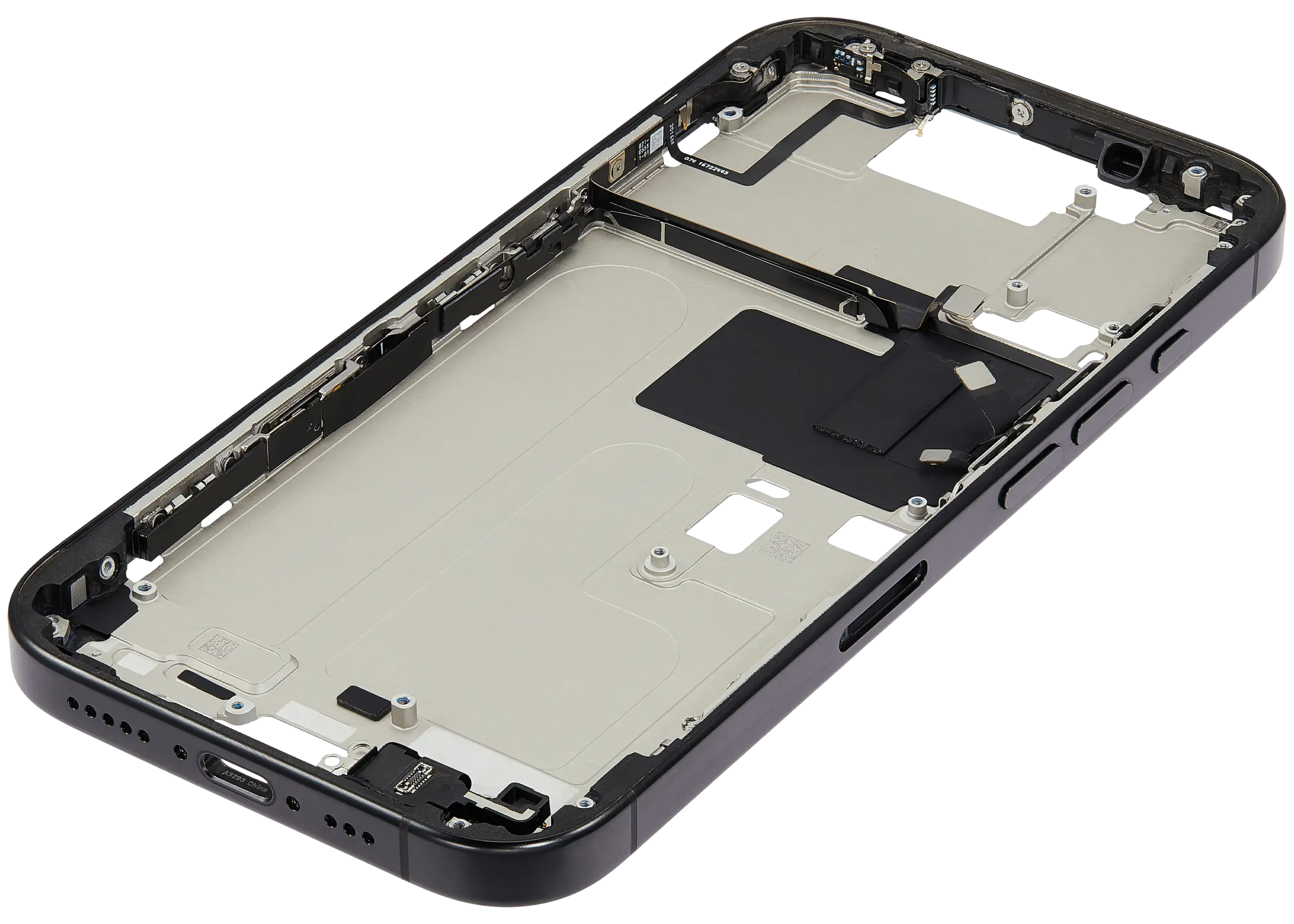 Mid-Frame Housing W/ Small Parts For iPhone 16 Pro (EU / Global Version) (Pull) (Black Titanium)