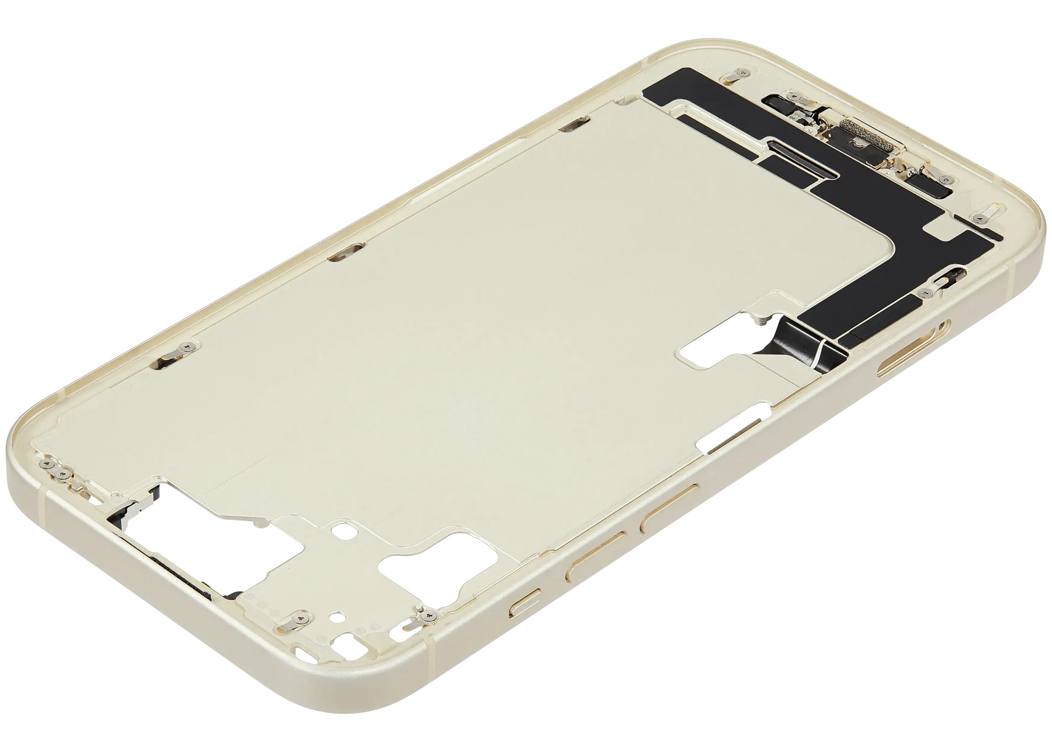 Mid-Frame Housing W/ Charging Port Flex & Small Parts For iPhone 15 (EU / Global Version) (Pull) (Yellow)
