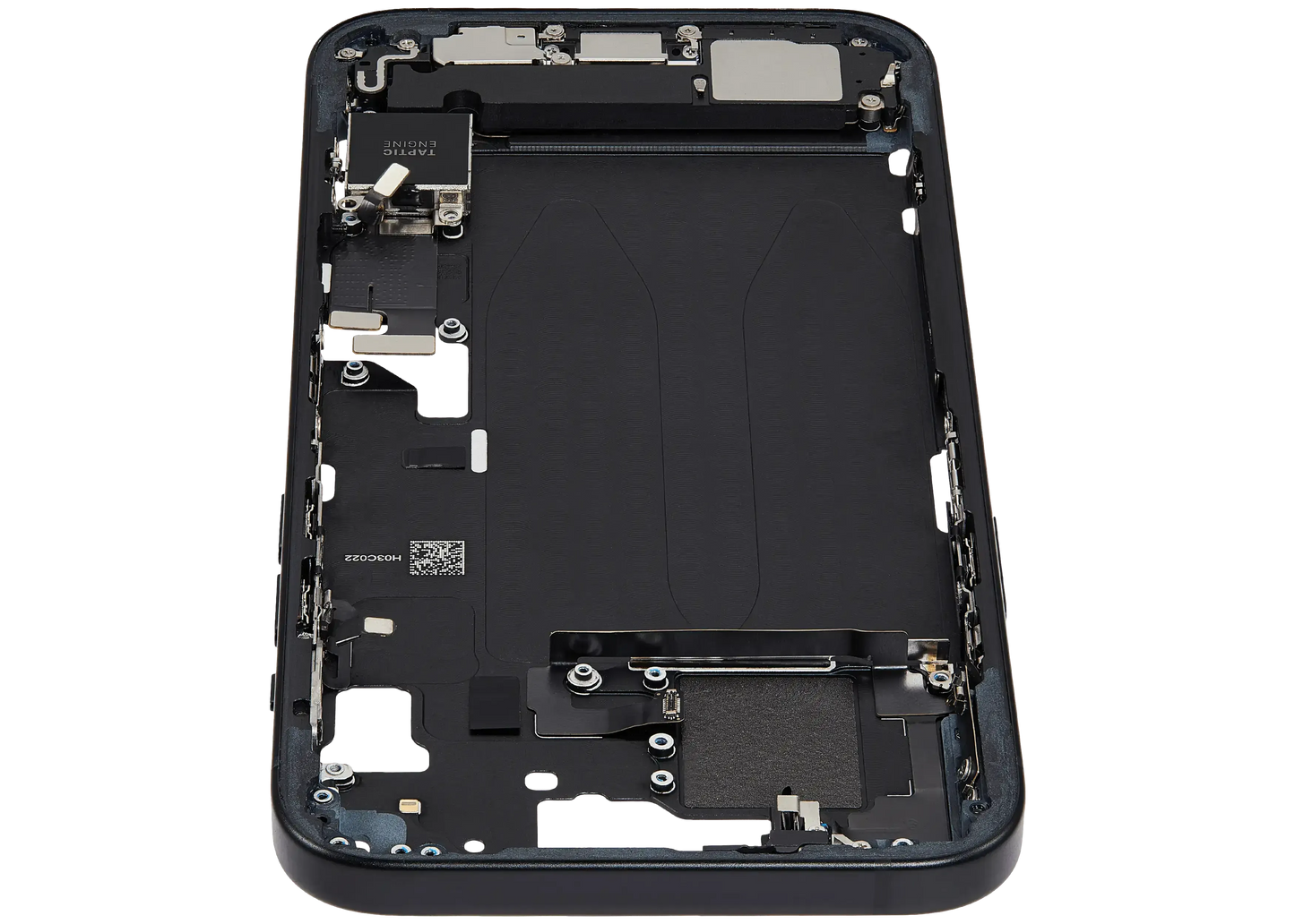 Mid-Frame Housing W/ Charging Port Flex & Small Parts For iPhone 15 Plus (EU / Global Version) (Pull) (Black)