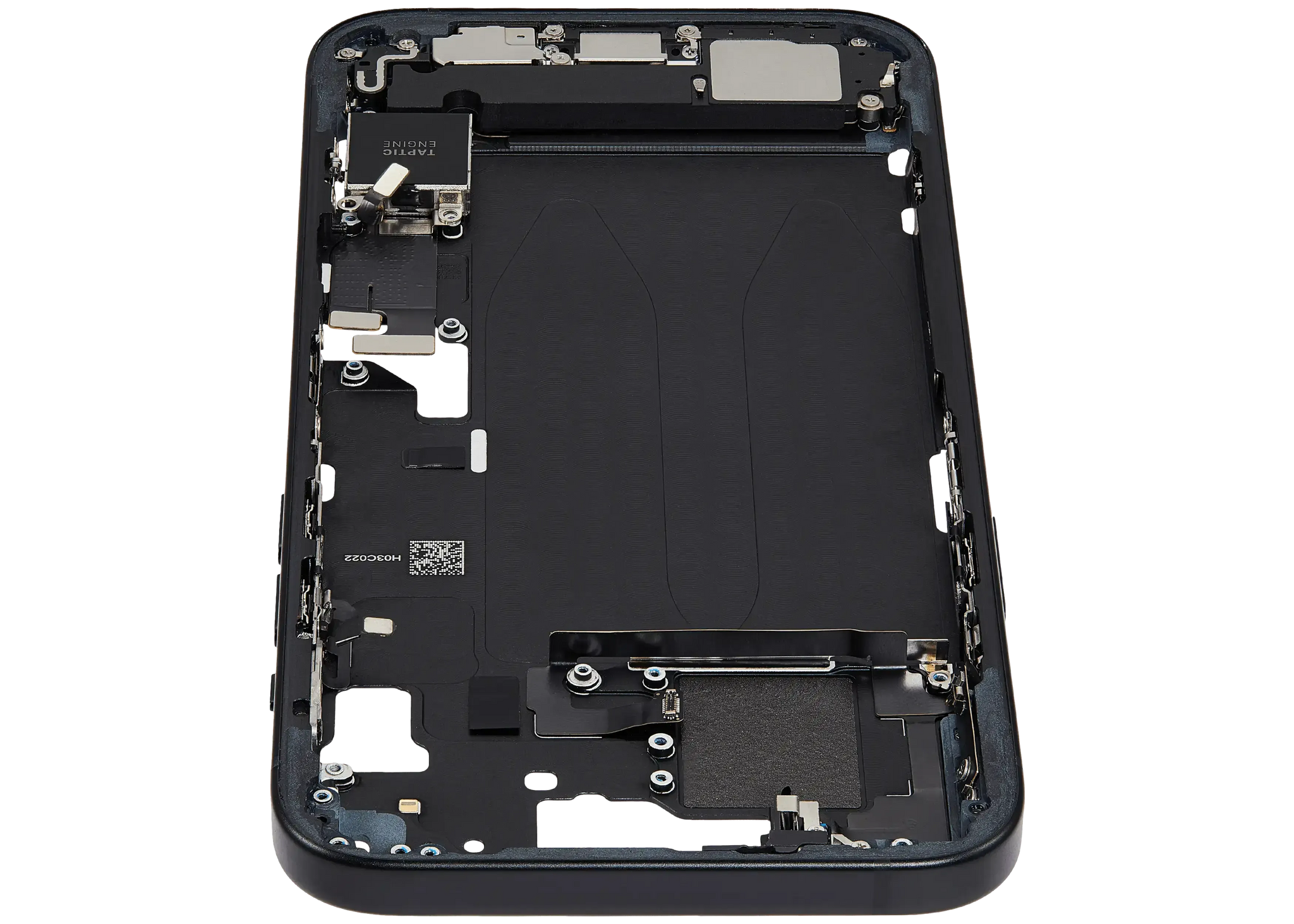 Mid-Frame Housing W/ Charging Port Flex & Small Parts For iPhone 15 Plus (EU / Global Version) (Pull) (Black)
