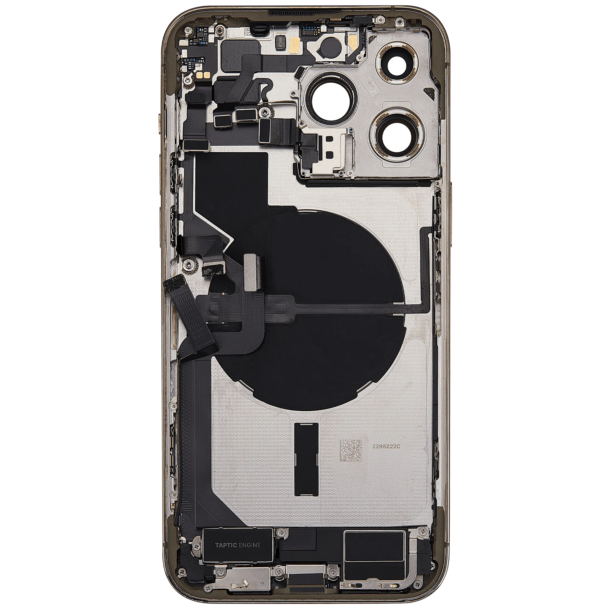 Back Housing W/ Charging Port Flex & Small Parts For iPhone 14 Pro Max (EU / Global Version) (Pull) (Gold)