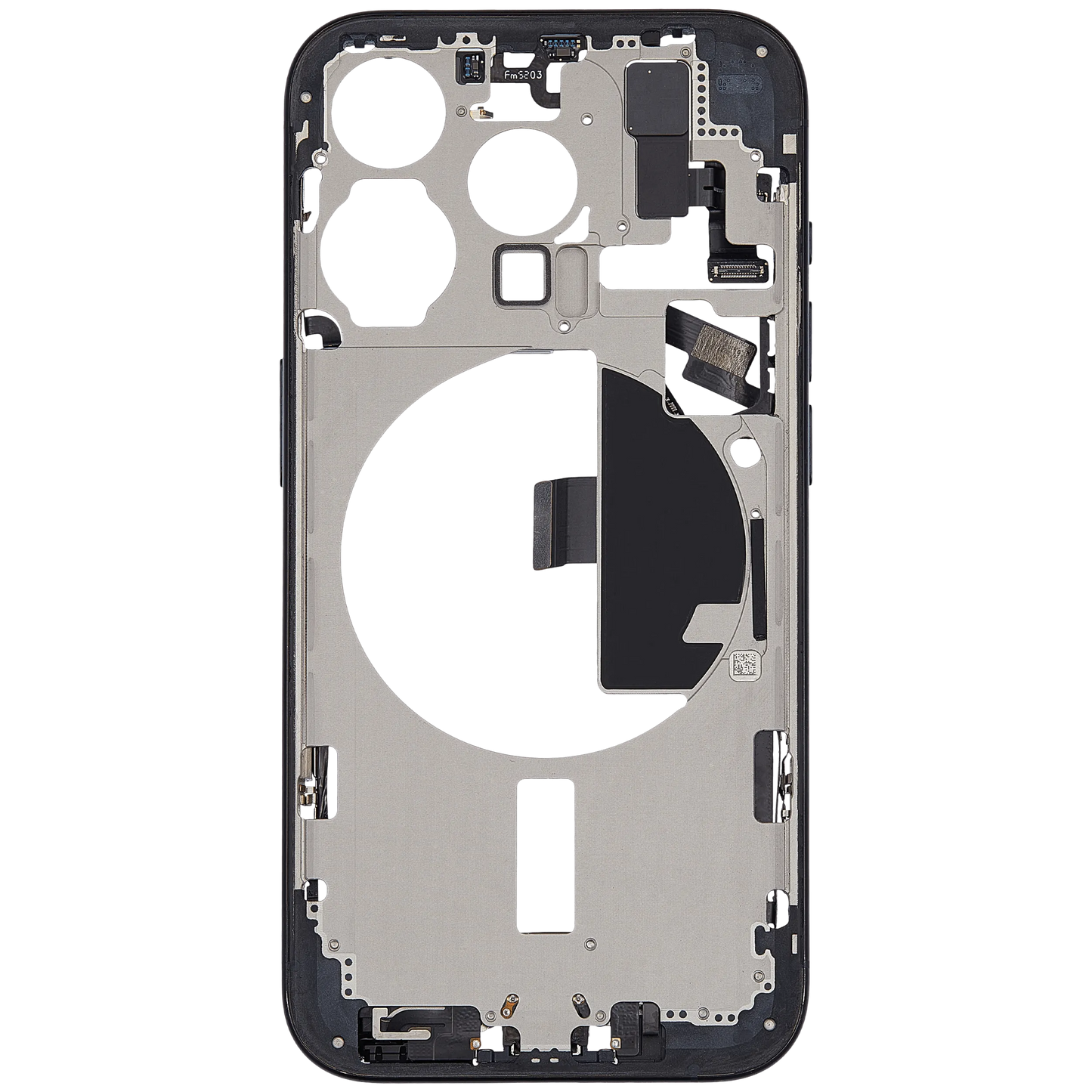Mid-Frame Housing W/ Charging Port Flex & Small Parts For iPhone 15 Pro (US Version) (Pull) (Natural Titanium)