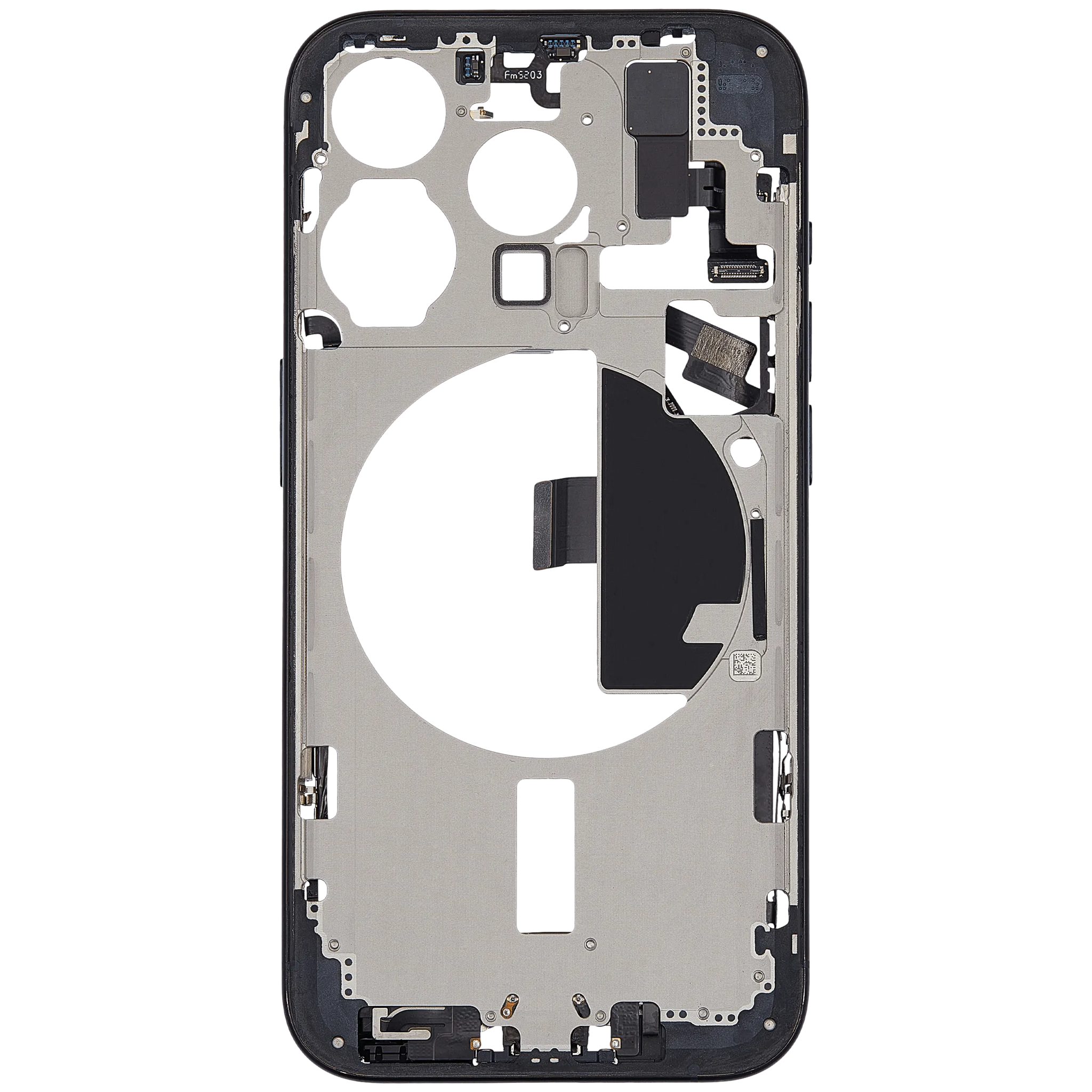 Mid-Frame Housing W/ Charging Port Flex & Small Parts For iPhone 15 Pro (US Version) (Pull) (Natural Titanium)