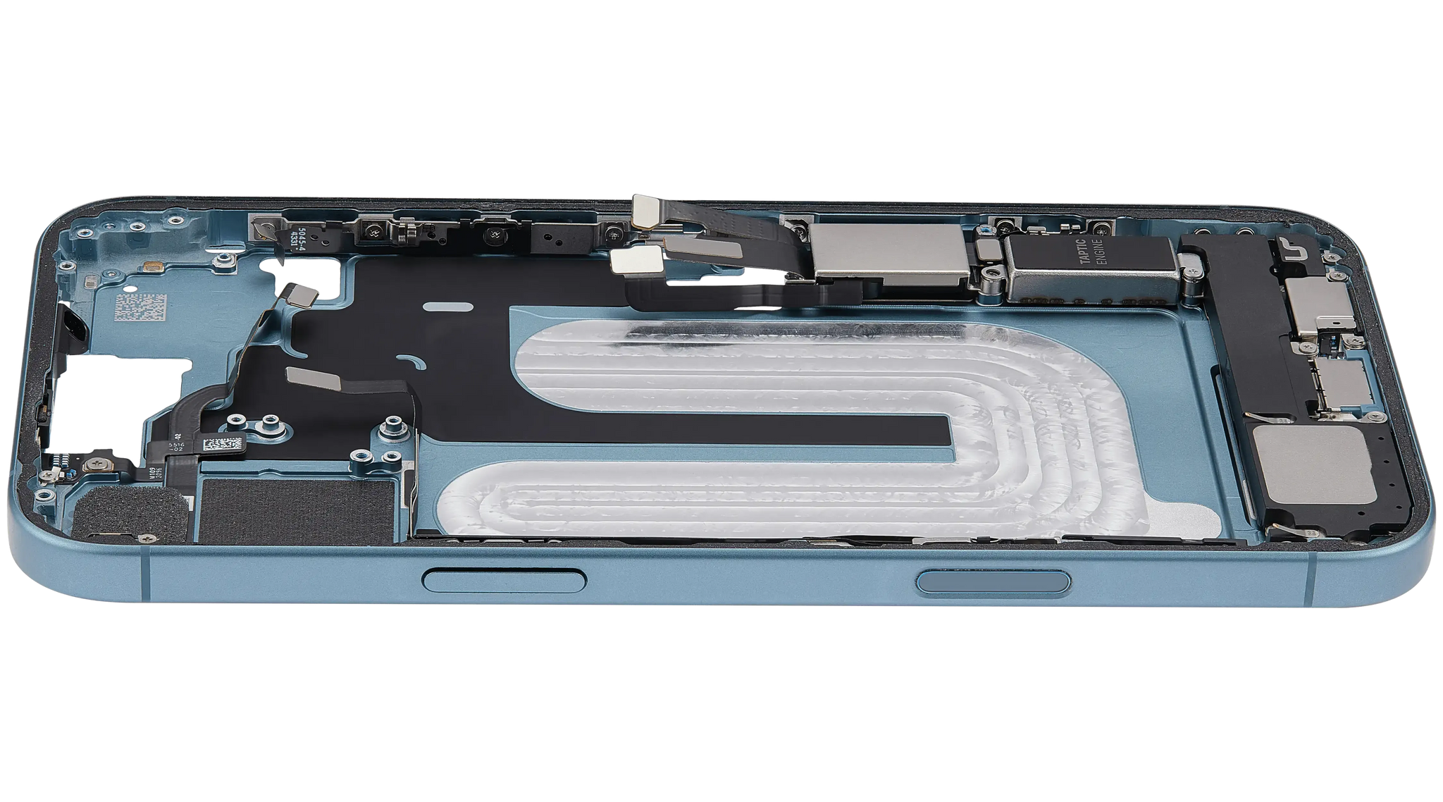 Mid-Frame Housing W/ Charging Port Flex & Small Parts For iPhone 16 Plus (US Version) (Pull) (Teal)