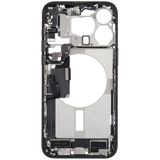 Mid-Frame Housing W/ Charging Port Flex & Small Parts For iPhone 15 Pro Max (EU / Global Version) (Pull) (Black Titanium)