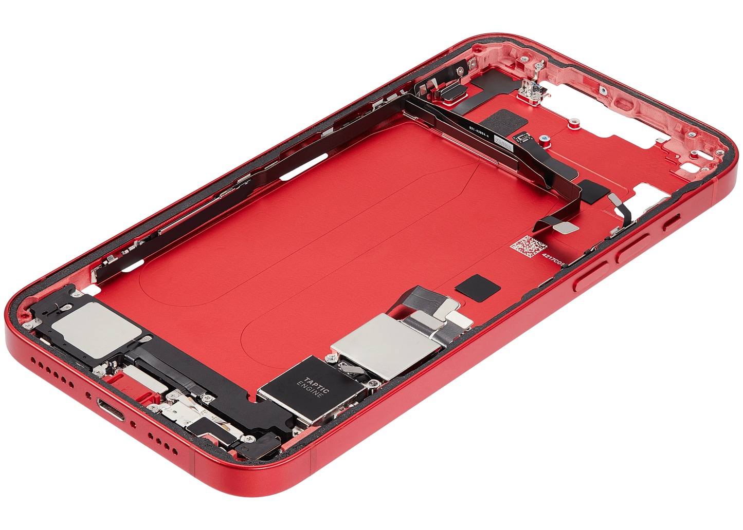 Mid-Frame Housing W/ Charging Port Flex & Small Parts For iPhone 14 Plus (US Version) (Pull) (Red)