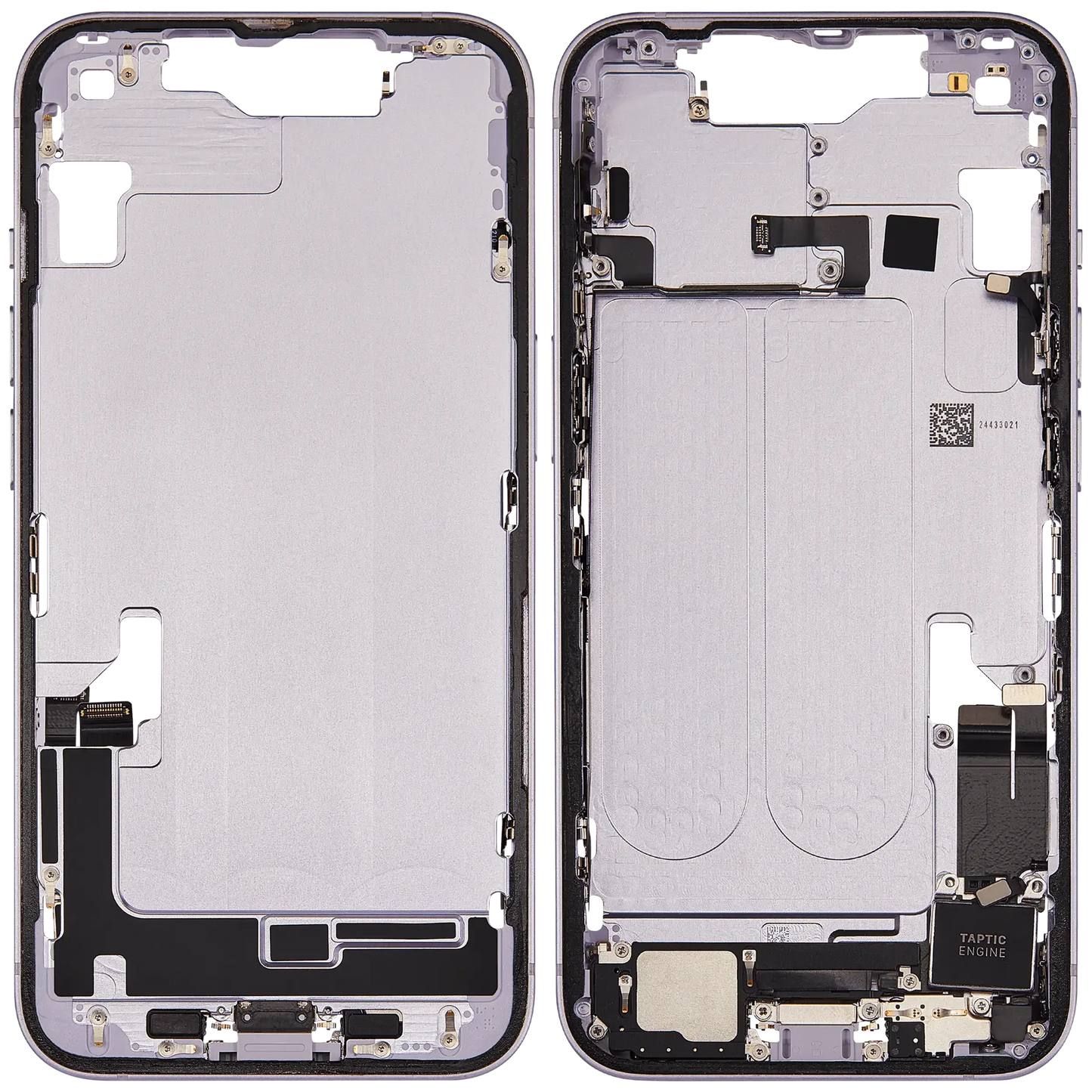 Mid-Frame Housing W/ Charging Port Flex & Small Parts For iPhone 14 (EU / Global Version) (Pull) (Purple)