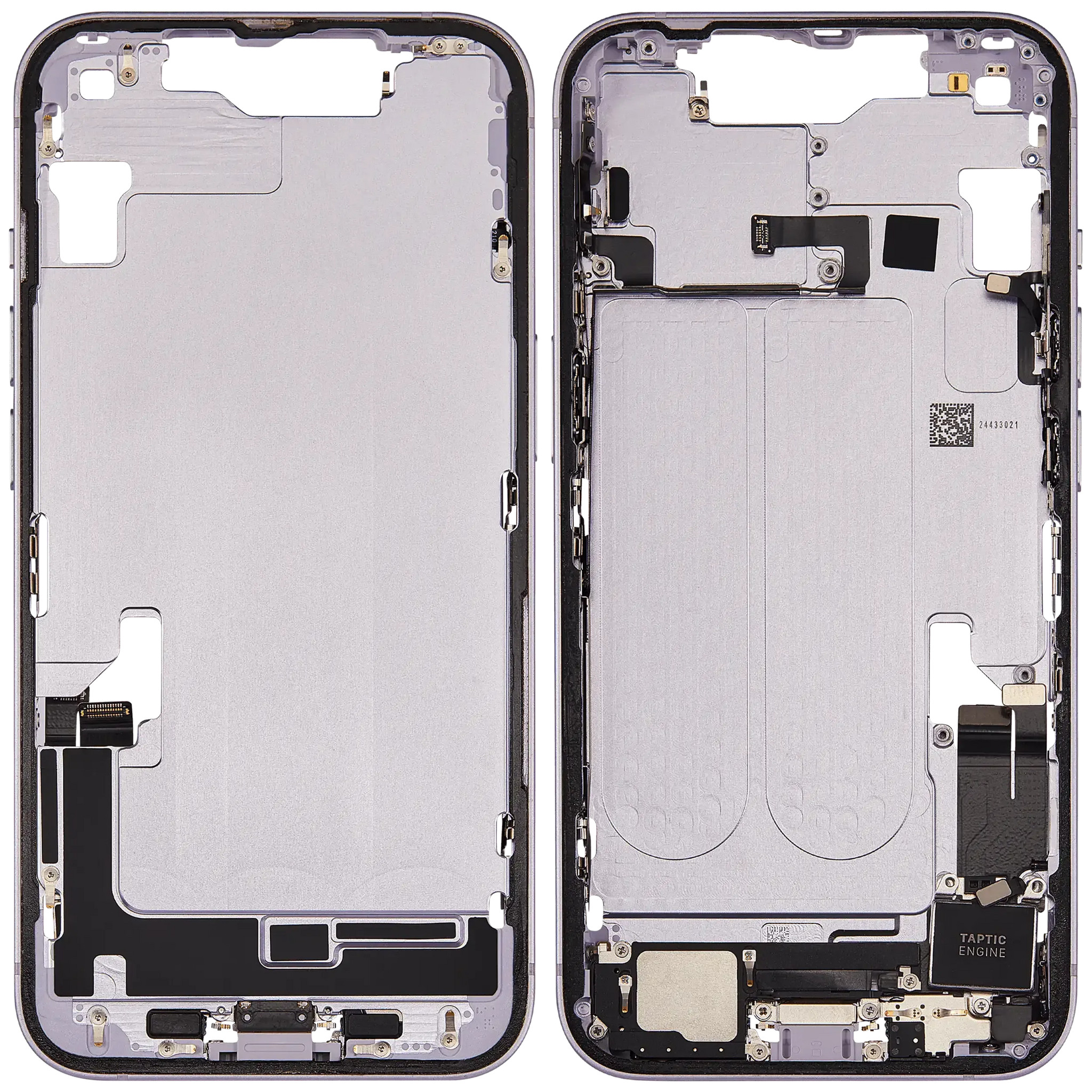 Mid-Frame Housing W/ Charging Port Flex & Small Parts For iPhone 14 (EU / Global Version) (Pull) (Purple)