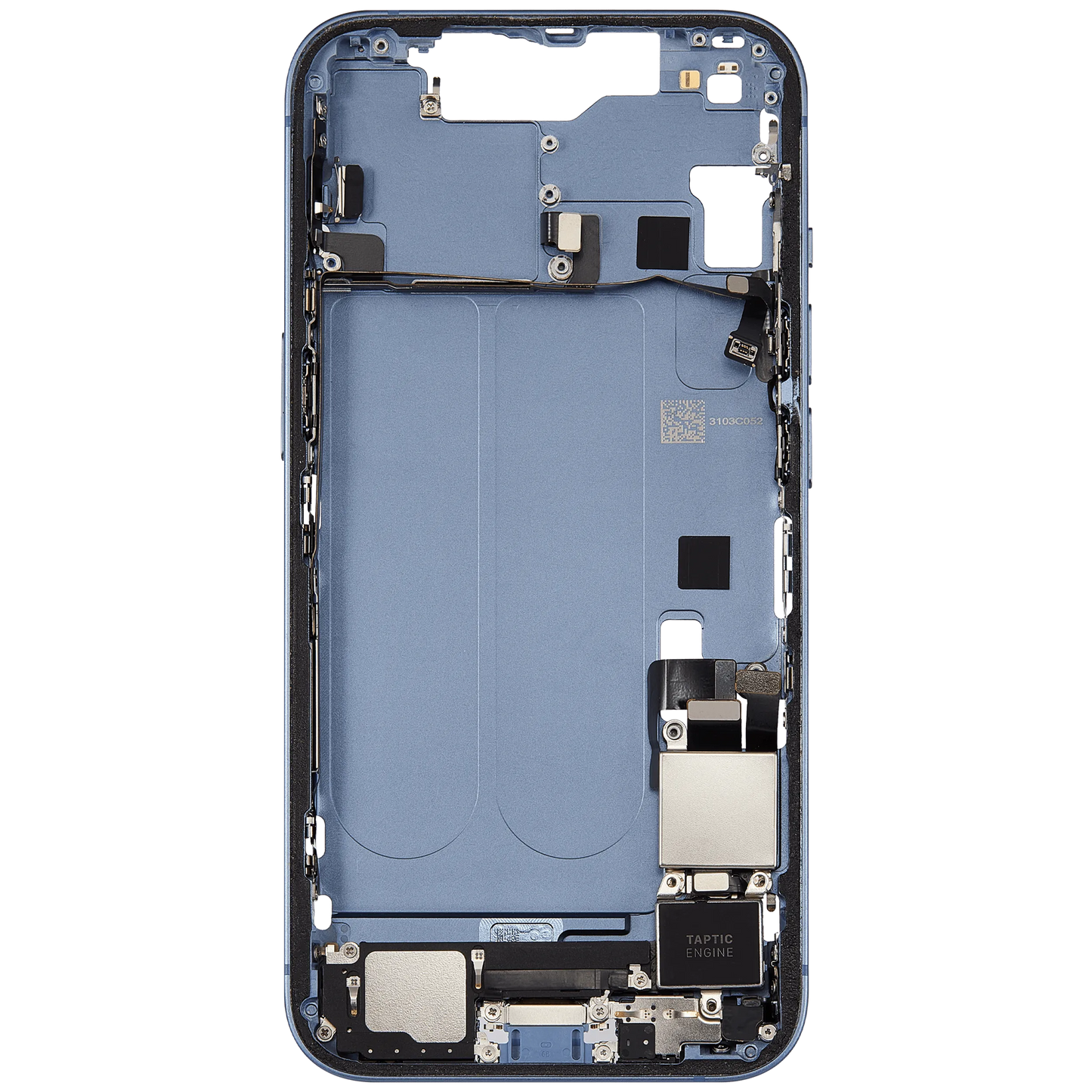 Mid-Frame Housing W/ Charging Port Flex & Small Parts For iPhone 14 (US Version) (Pull) (Blue)
