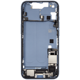 Mid-Frame Housing W/ Charging Port Flex & Small Parts For iPhone 14 (US Version) (Pull) (Blue)