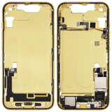 Mid-Frame Housing W/ Charging Port Flex & Small Parts For iPhone 14 (US Version) (Pull) (Yellow)