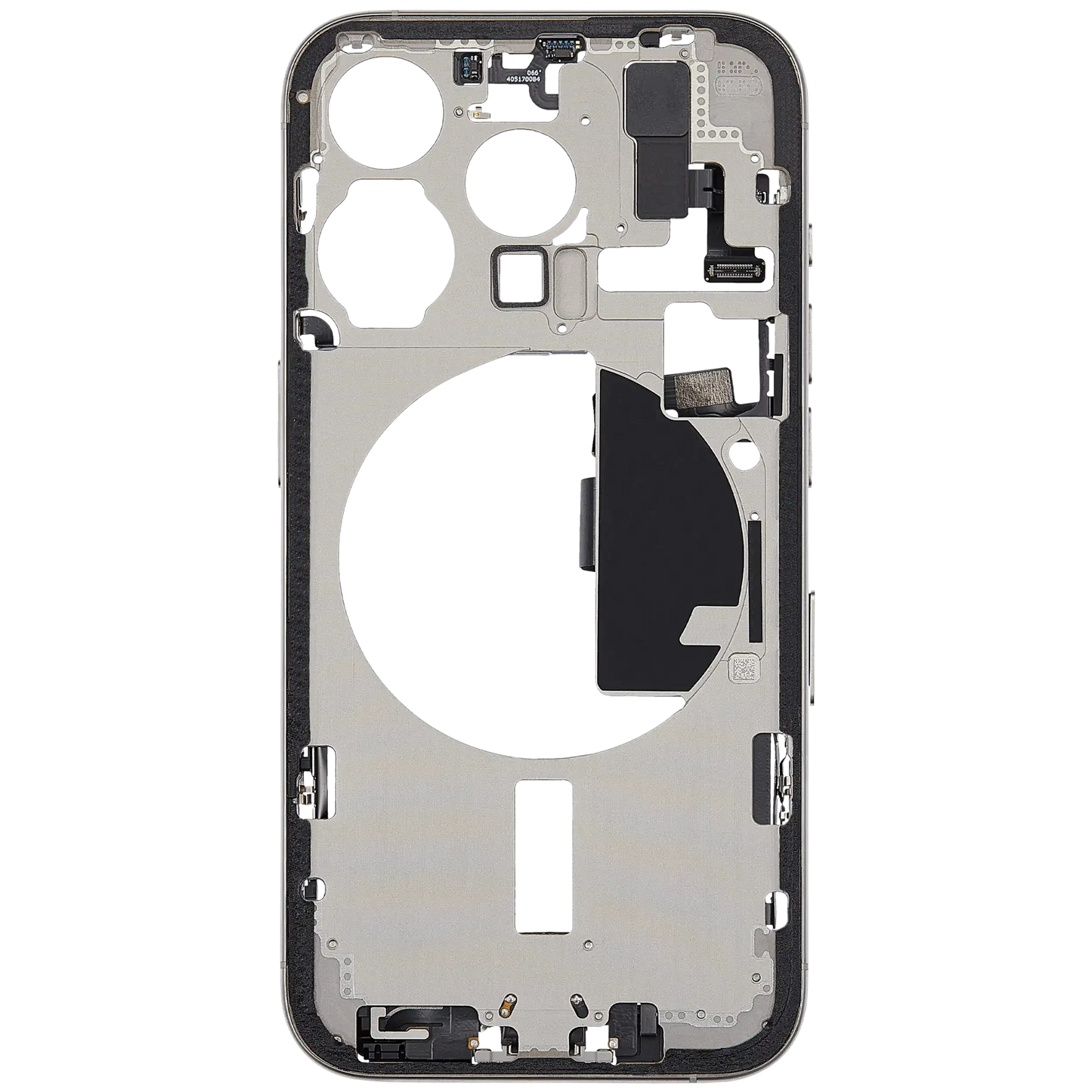 Mid-Frame Housing W/ Charging Port Flex & Small Parts For iPhone 15 Pro (EU / Global Version) (Pull) (White Titanium)