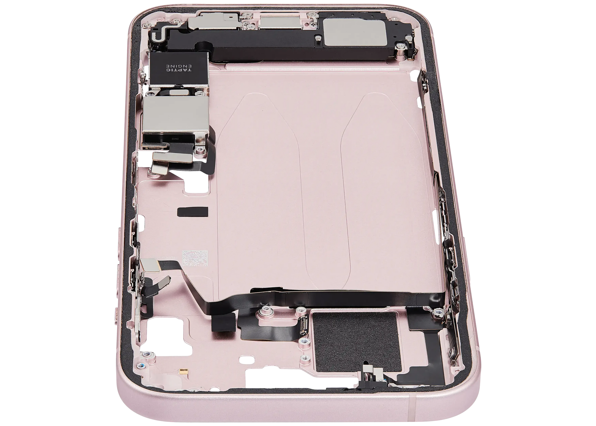 Mid-Frame Housing W/ Charging Port Flex & Small Parts For iPhone 15 Plus (US Version) (Pull) (Pink)