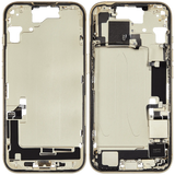 Mid-Frame Housing W/ Charging Port Flex & Small Parts For iPhone 15 (US Version) (Pull) (Yellow)