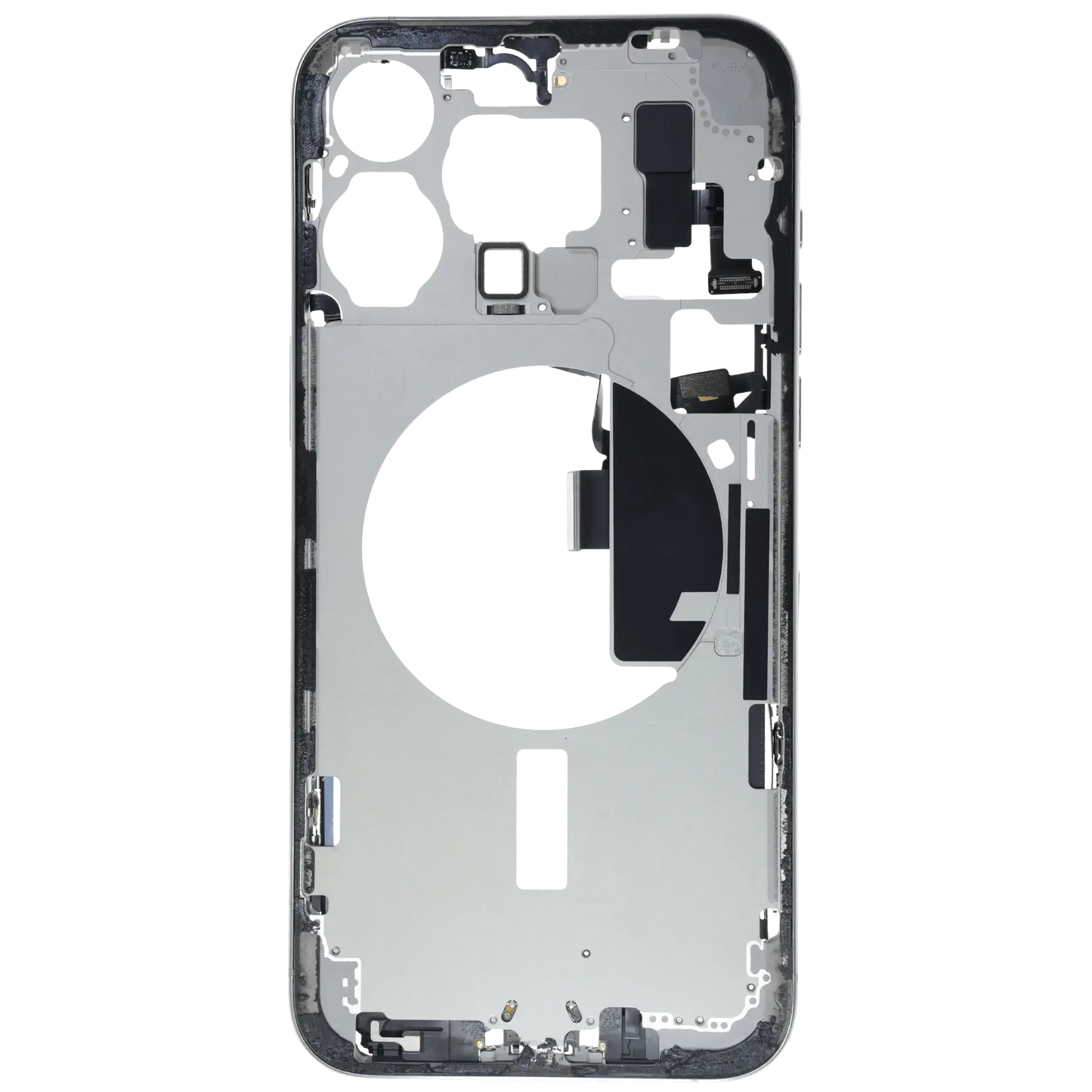 Mid-Frame Housing W/ Small Parts For iPhone 15 Pro Max (EU / Global Version) ( Pull) (White Titanium)