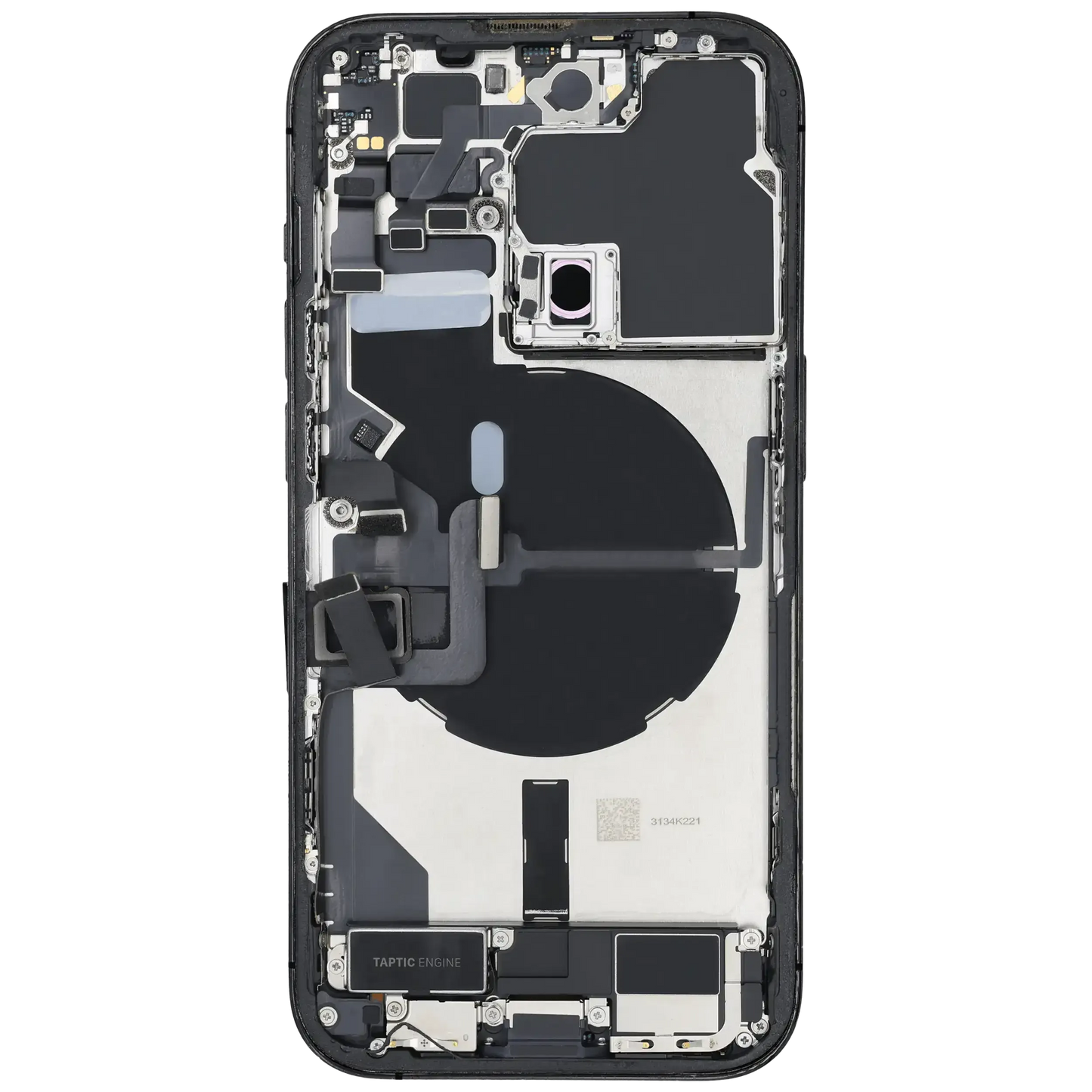 Back Housing W/ Charging Port Flex & Small Parts For iPhone 14 Pro (EU / Global Version) (Pull) (Space Black)