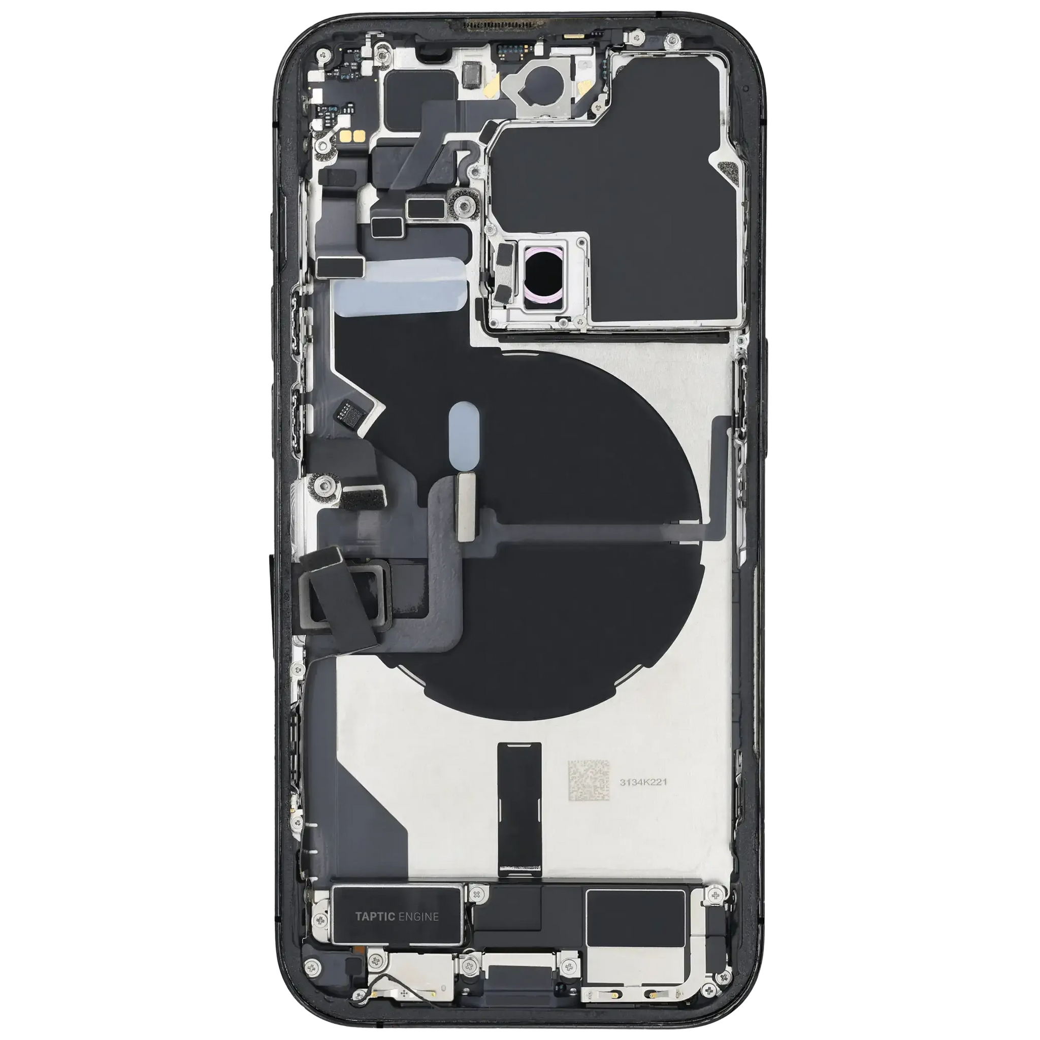 Back Housing W/ Charging Port Flex & Small Parts For iPhone 14 Pro (EU / Global Version) (Pull) (Space Black)