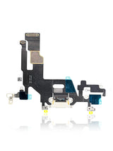 Charging Port Flex Cable For iPhone 11 (White) (Pull)