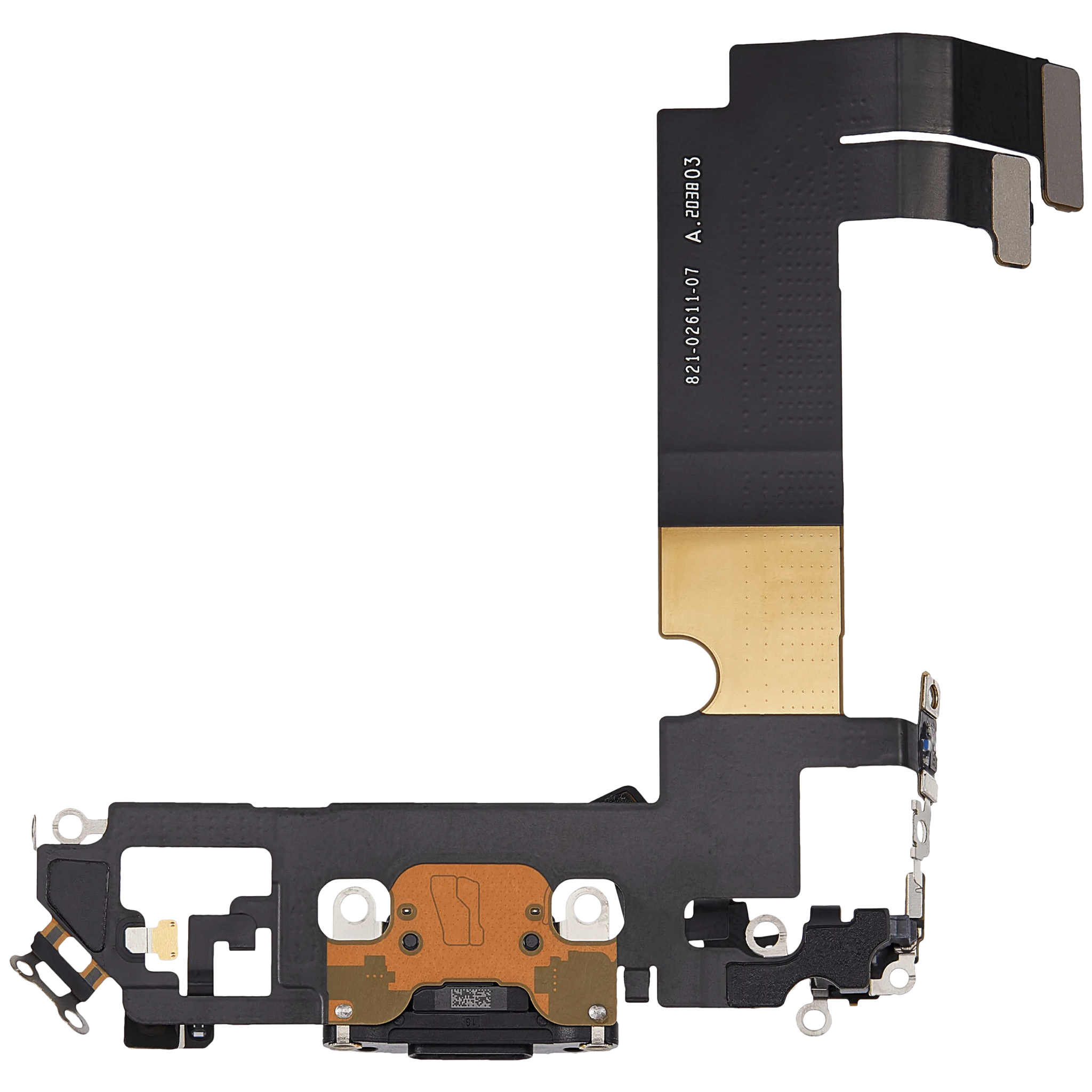 Charging Port Flex Cable For iPhone 12 Mini (Pull) (Black)