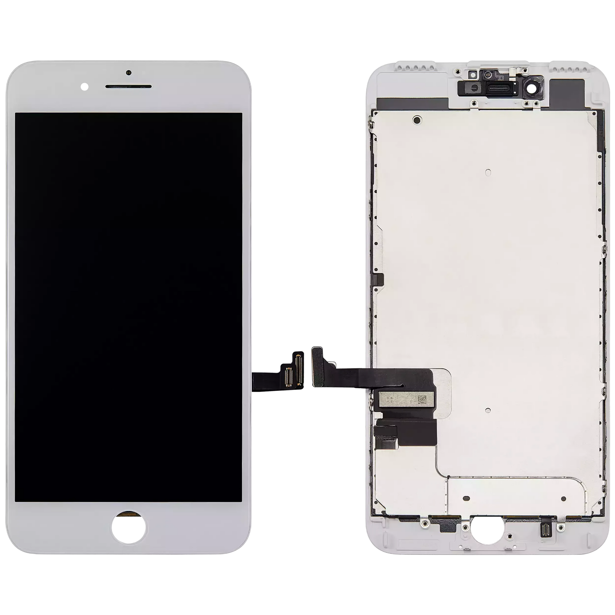 LCD Assembly With Steel Plate For iPhone 7 Plus (Refurbished: LG) (White)