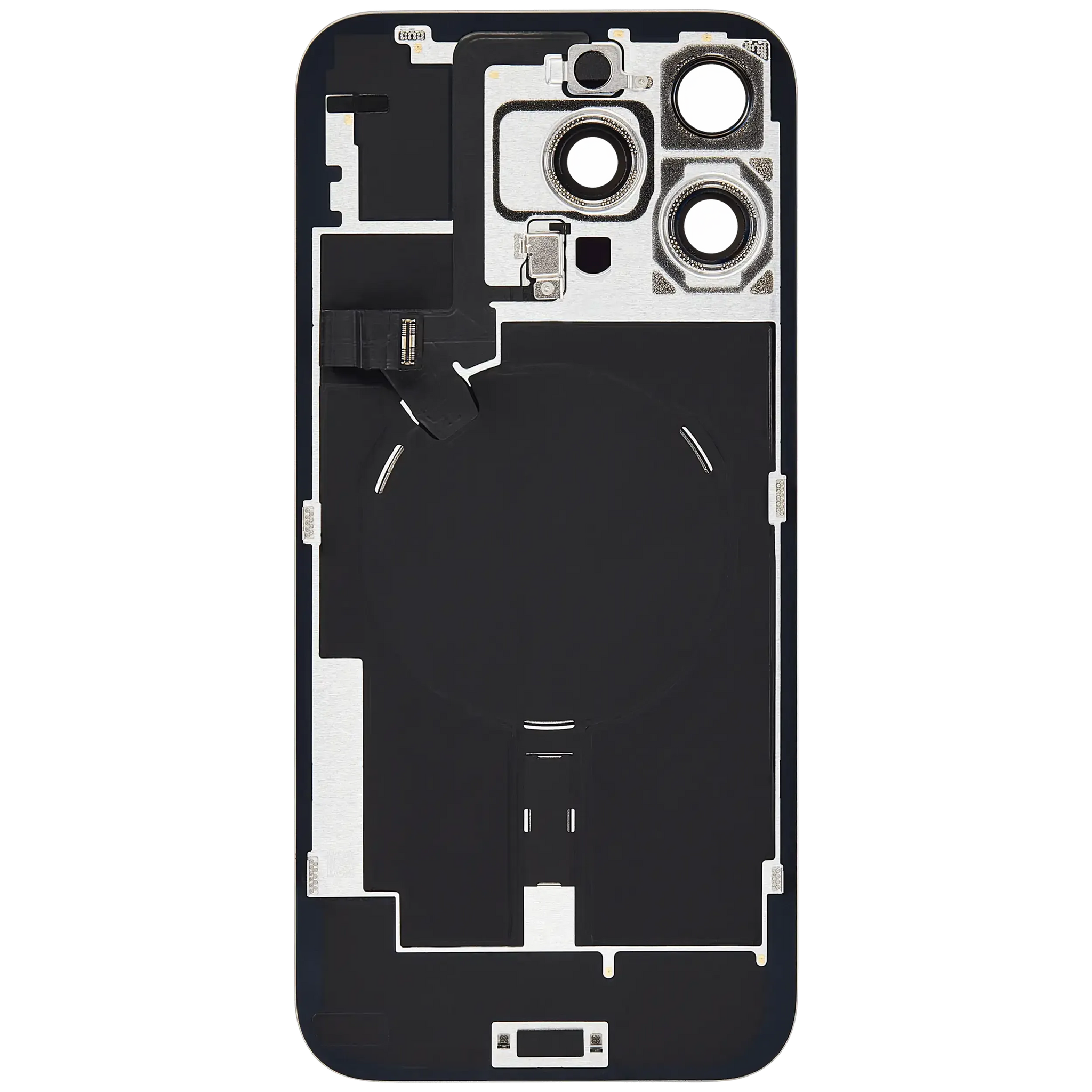 Back Glass w/ MagSafe Magnet & NFC & Flashlight Flex For iPhone 16 Pro Max (Pull) (Natural Titanium)
