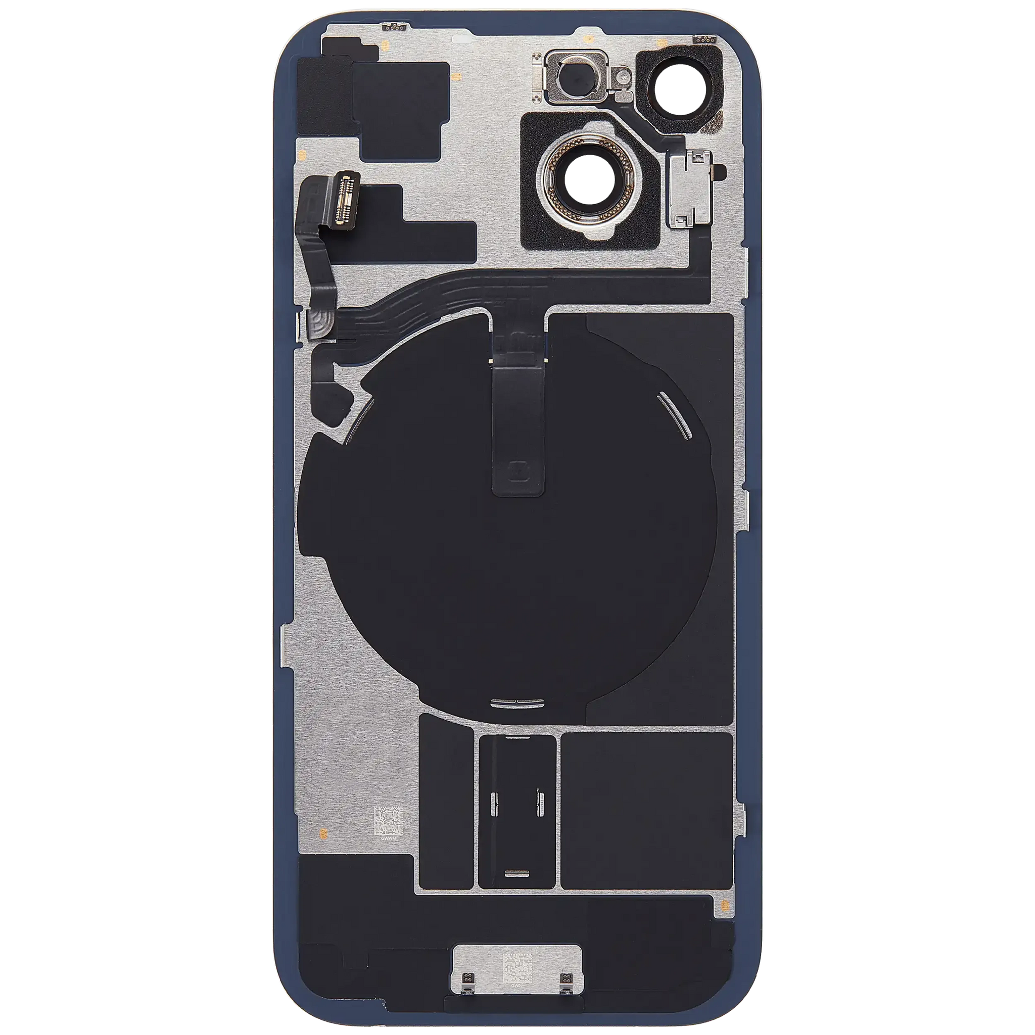 Back Glass w/ MagSafe Magnet & NFC & Flashlight Flex For iPhone 15 (Pull) (Blue)