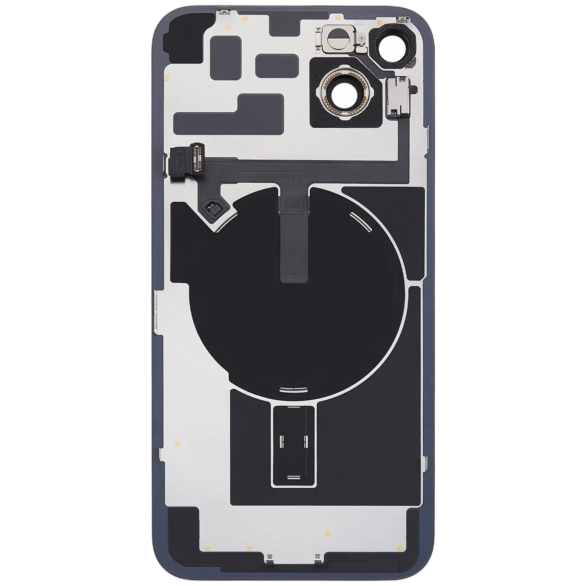 Back Glass w/ MagSafe Magnet & NFC & Flashlight Flex For iPhone 14 Plus (Pull) (Purple)