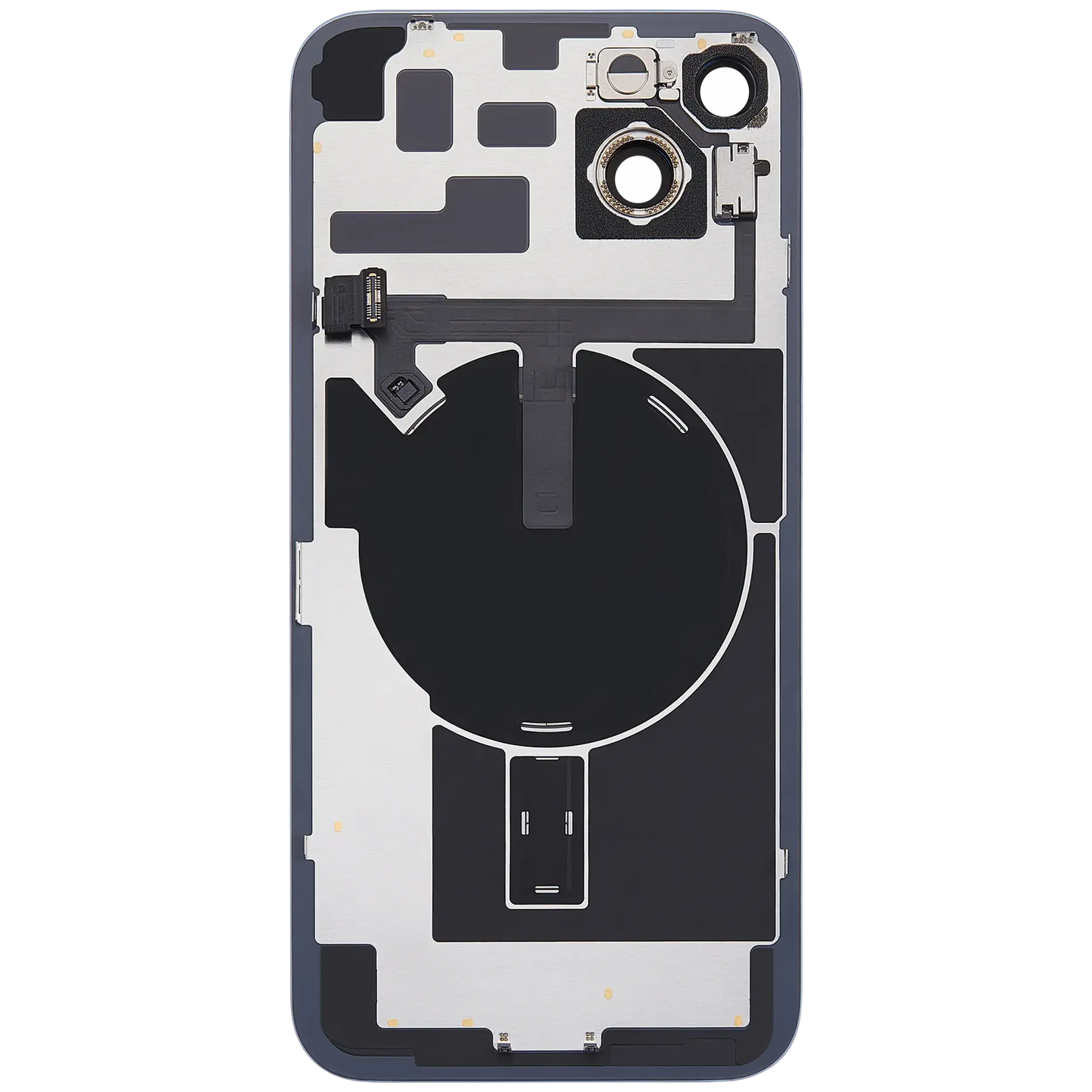 Back Glass w/ MagSafe Magnet & NFC & Flashlight Flex For iPhone 14 Plus (Pull) (Blue)