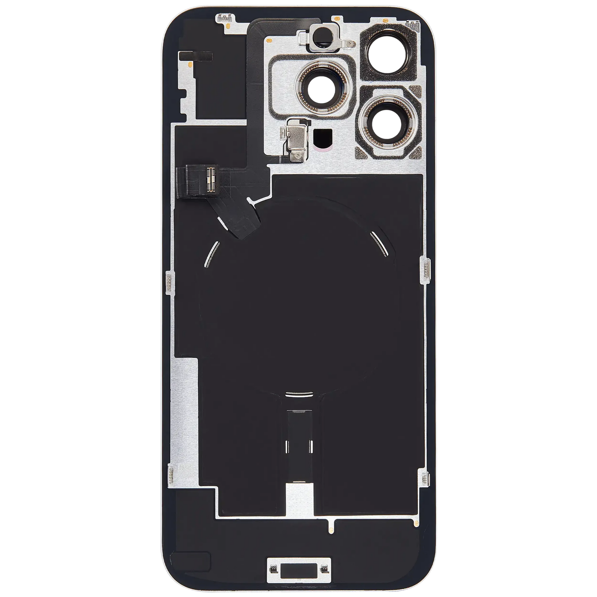 Back Glass w/ MagSafe Magnet & NFC & Flashlight Flex For iPhone 16 Pro Max (Pull) (White Titanium)
