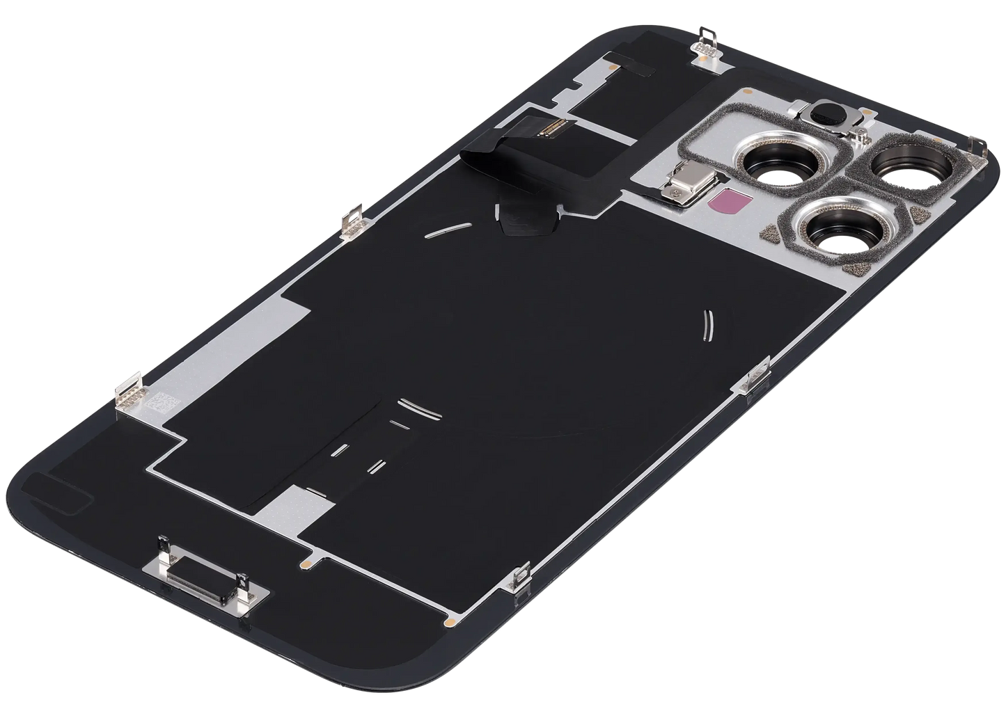 Back Glass w/ MagSafe Magnet & NFC & Flashlight Flex For iPhone 16 Pro Max (Pull) (Black Titanium)