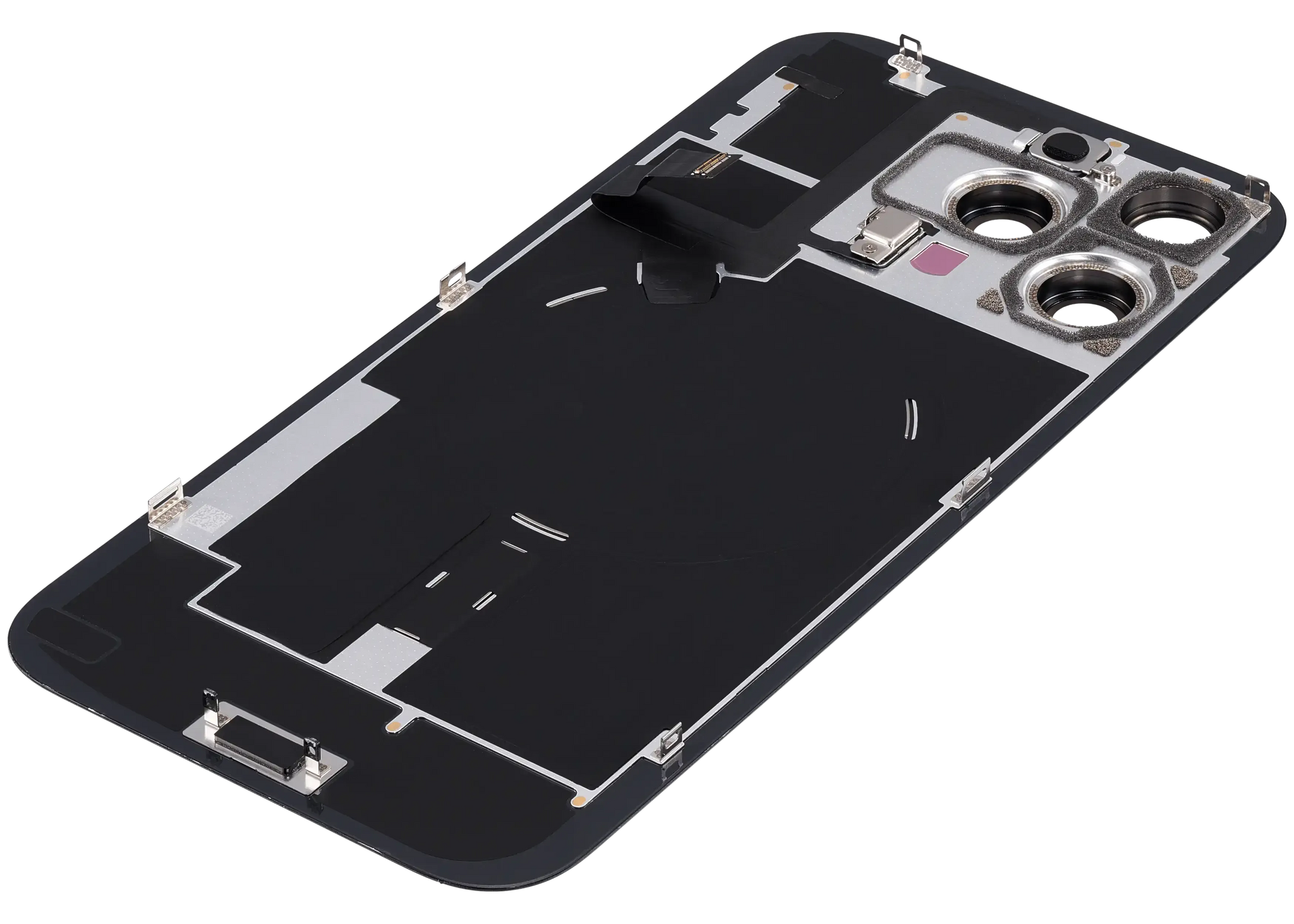 Back Glass w/ MagSafe Magnet & NFC & Flashlight Flex For iPhone 16 Pro Max (Pull) (Black Titanium)