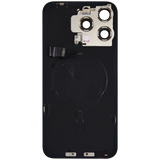 Back Glass w/ MagSafe Magnet & NFC & Flashlight Flex For iPhone 15 Pro Max (Pull) (Natural Titanium)