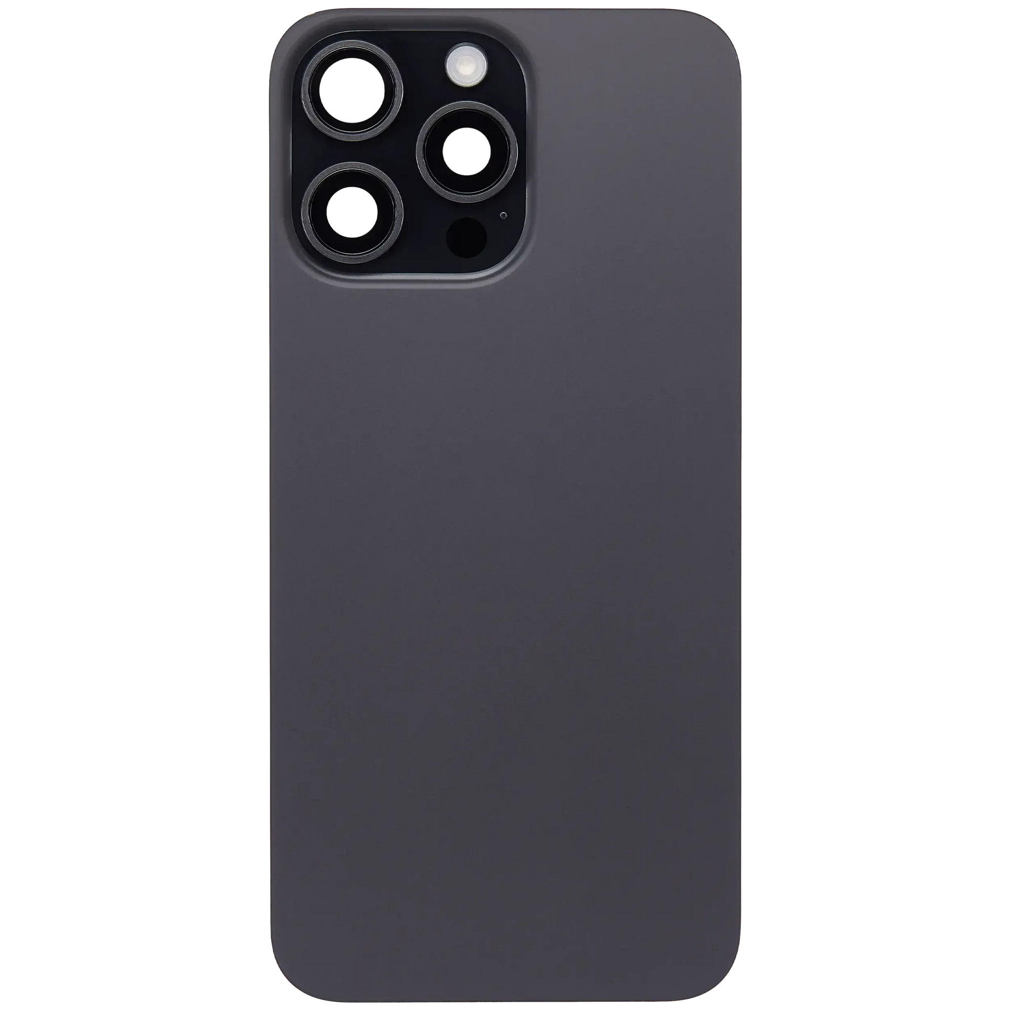 Back Glass w/ MagSafe Magnet & NFC & Flashlight Flex For iPhone 15 Pro Max (Pull) (Black Titanium)