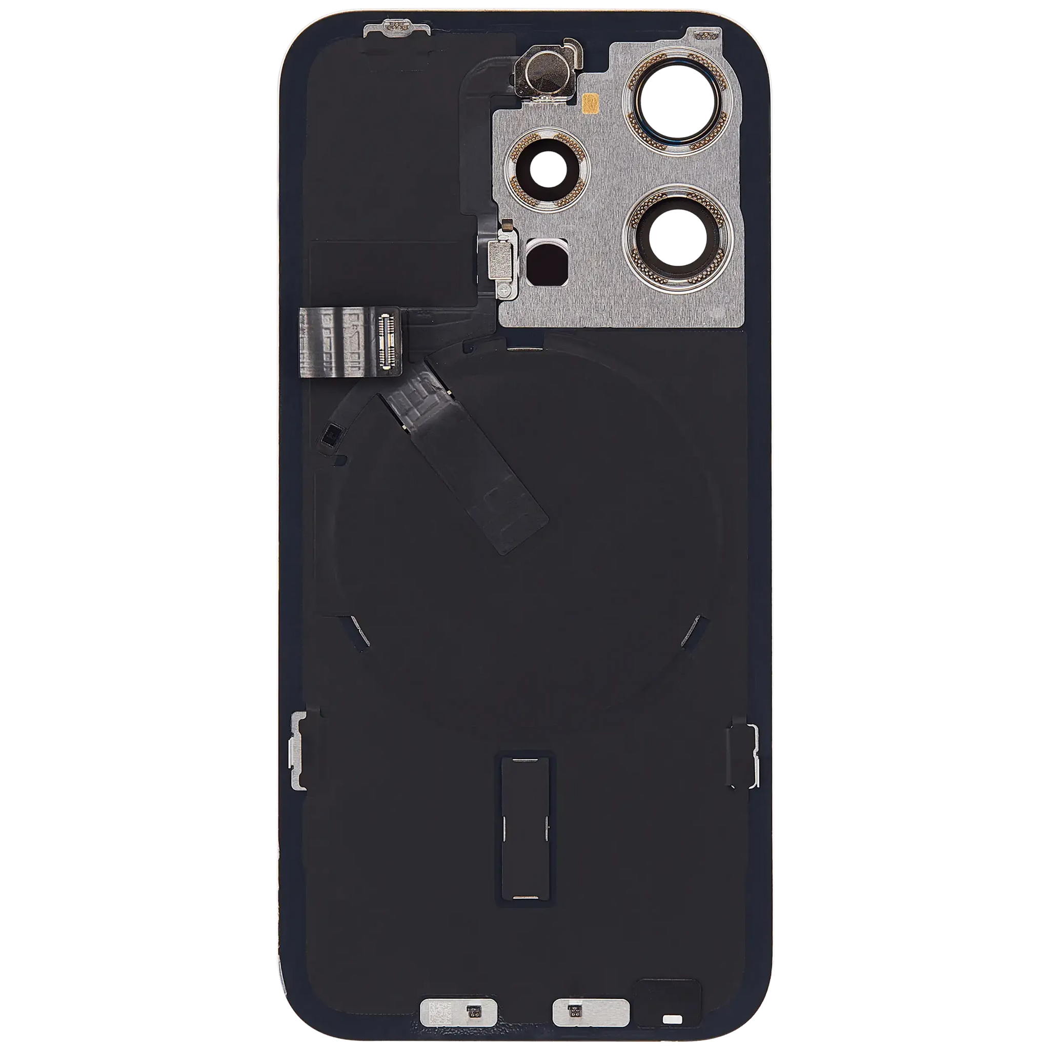 Back Glass w/ MagSafe Magnet & NFC & Flashlight Flex For iPhone 15 Pro (Pull) (White Titanium)