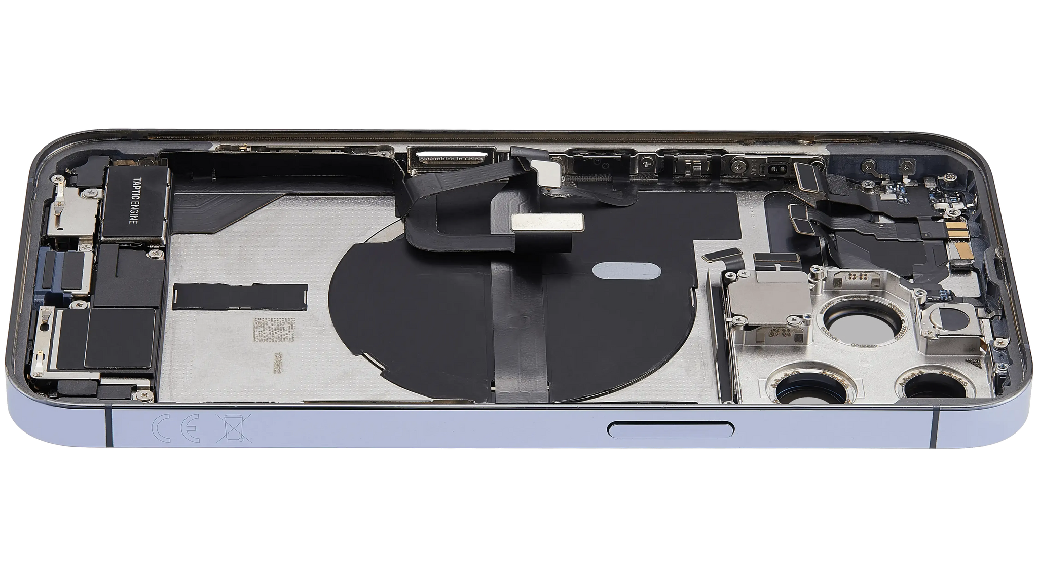 Back Housing W/ Charging Port Flex & Small Parts For iPhone 13 Pro (EU / Global Version) (Used OEM) (Pull) (Sierra Blue)