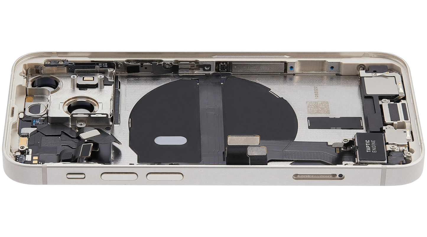 Back Housing W/ Charging Port Flex & Small Parts For iPhone 13 Mini (US Version) (Used OEM) (Pull) (Starlight)
