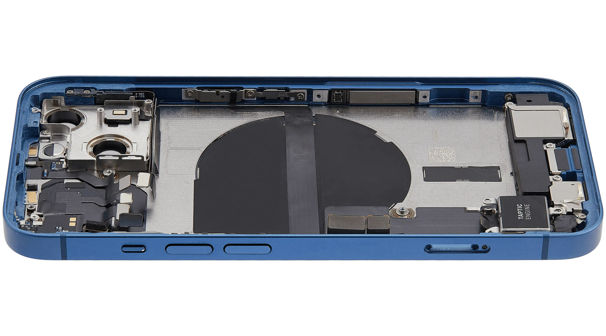 Back Housing W/ Charging Port Flex & Small Parts For iPhone 13 (US Version) (Used OEM) (Pull) (Blue)