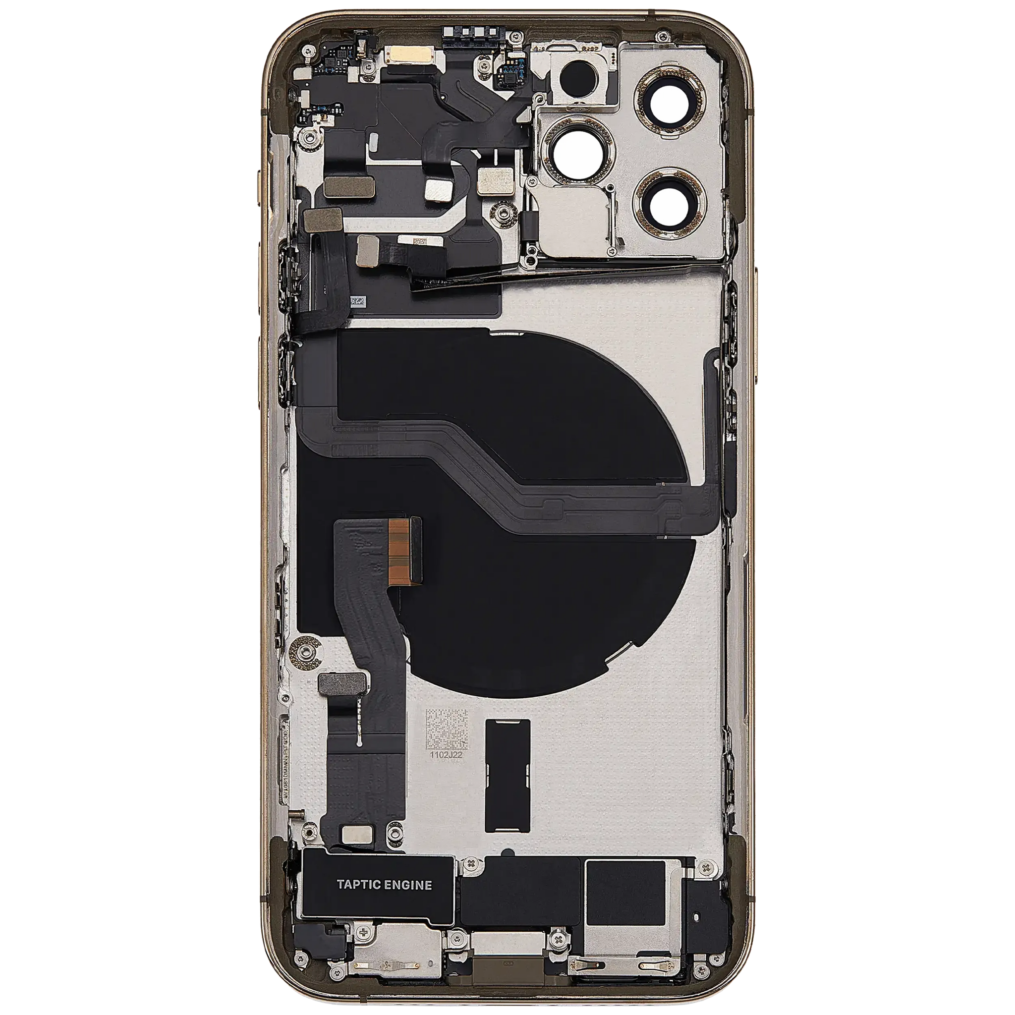 Back Housing W/ Charging Port Flex & Small Parts For iPhone 12 Pro (US Version) (Pull) (Gold)