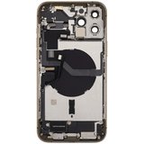 Back Housing W/ Charging Port Flex & Small Parts For iPhone 12 Pro Max (EU / Global Version) (Used OEM) (Pull) (Gold)