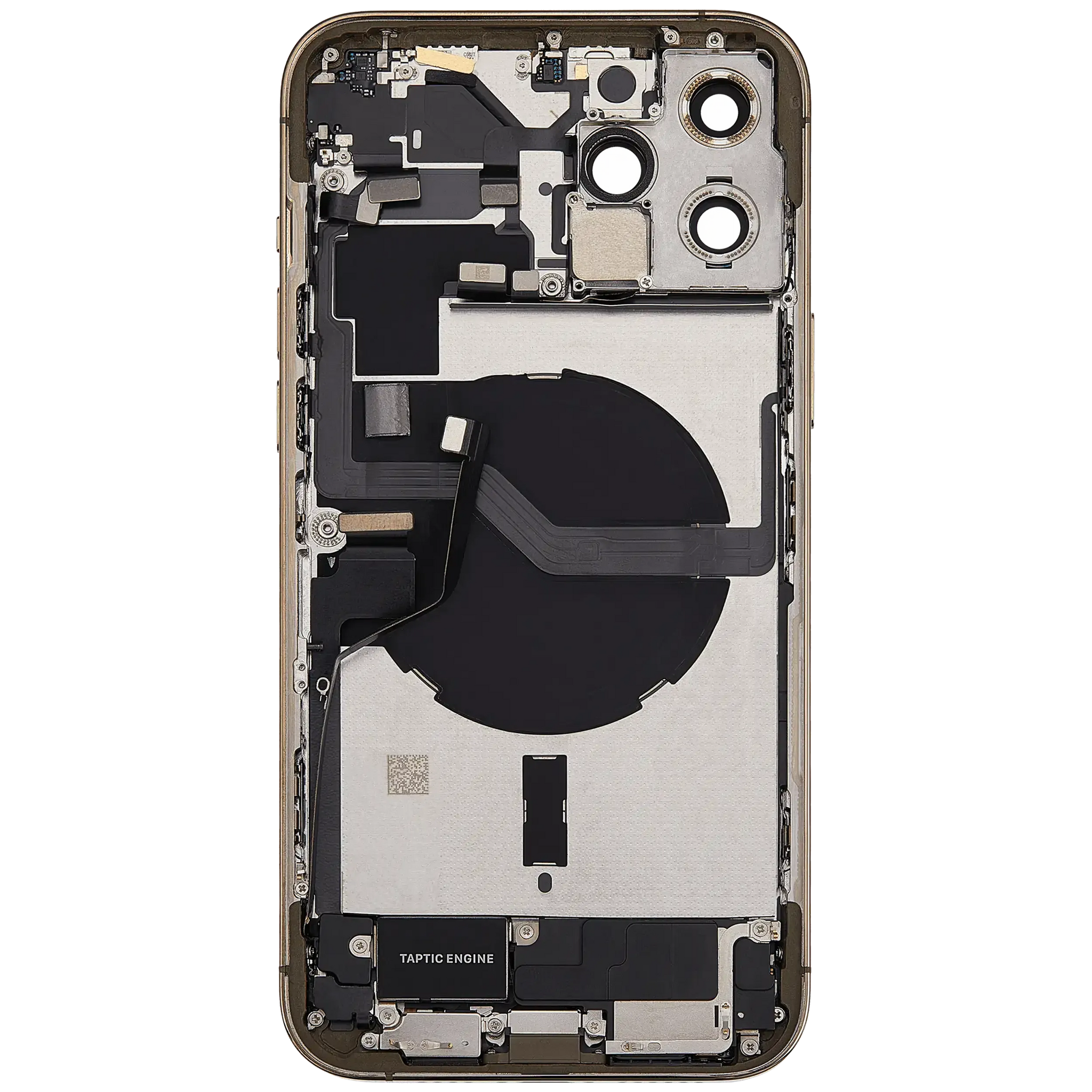 Back Housing W/ Charging Port Flex & Small Parts For iPhone 12 Pro Max (EU / Global Version) (Used OEM) (Pull) (Gold)