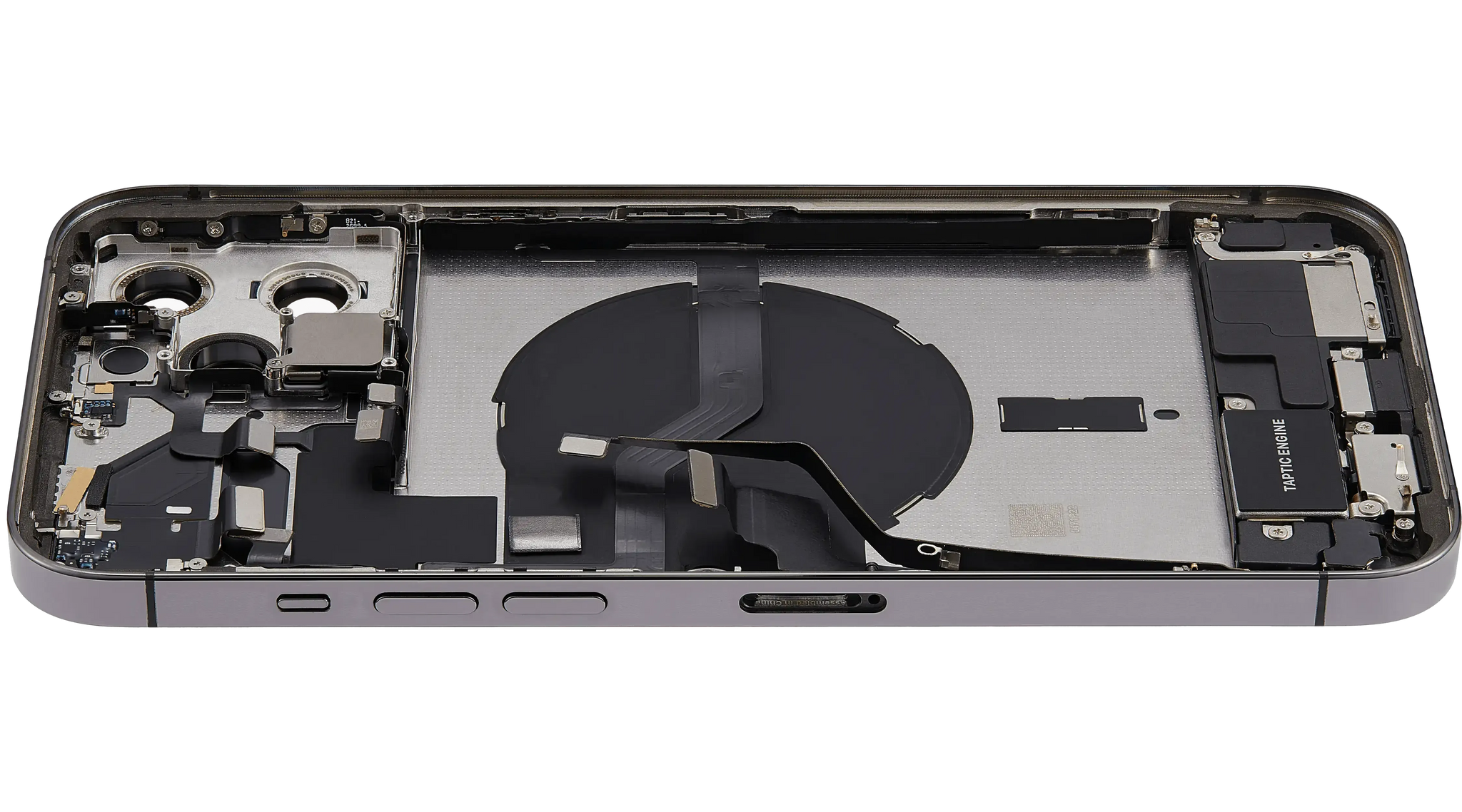 Back Housing W/ Charging Port Flex & Small Parts For iPhone 12 Pro Max (EU / Global Version) (Used OEM) (Pull) (Graphite)