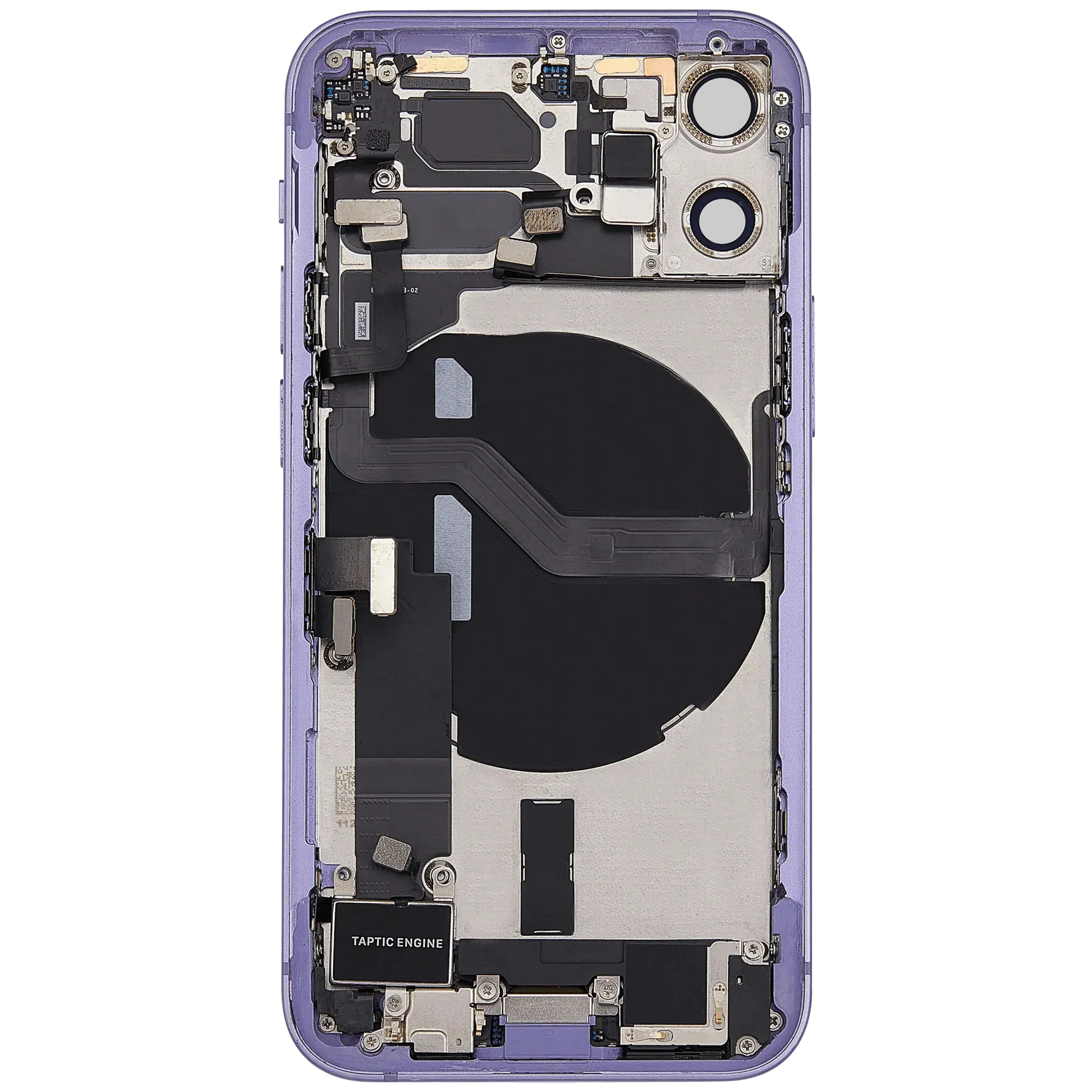 Back Housing W/ Charging Port Flex & Small Parts For iPhone 12 Mini (EU / Global Version) (Pull) (Purple)