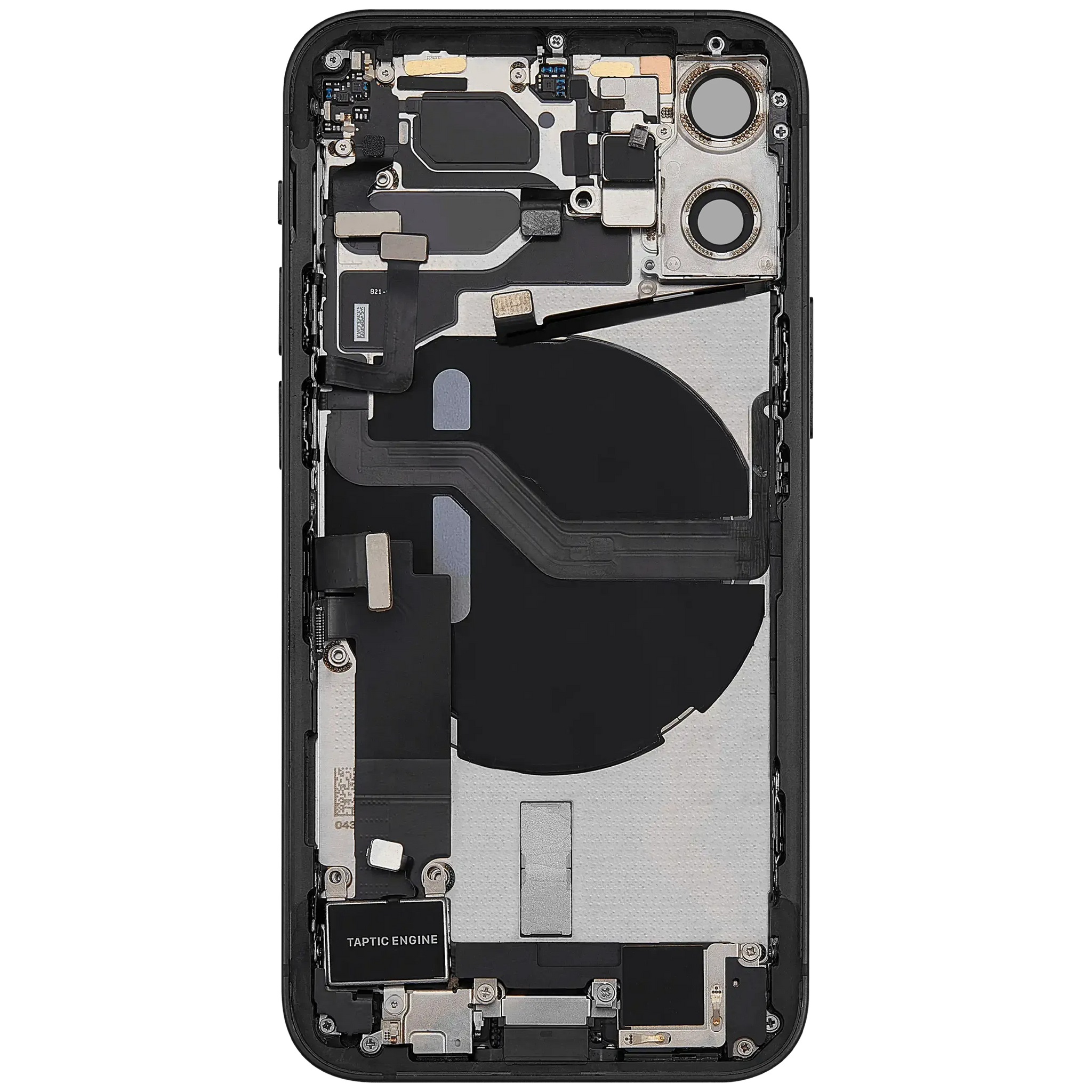 Back Housing W/ Charging Port Flex & Small Parts For iPhone 12 Mini (EU / Global Version) (Pull) (Black)