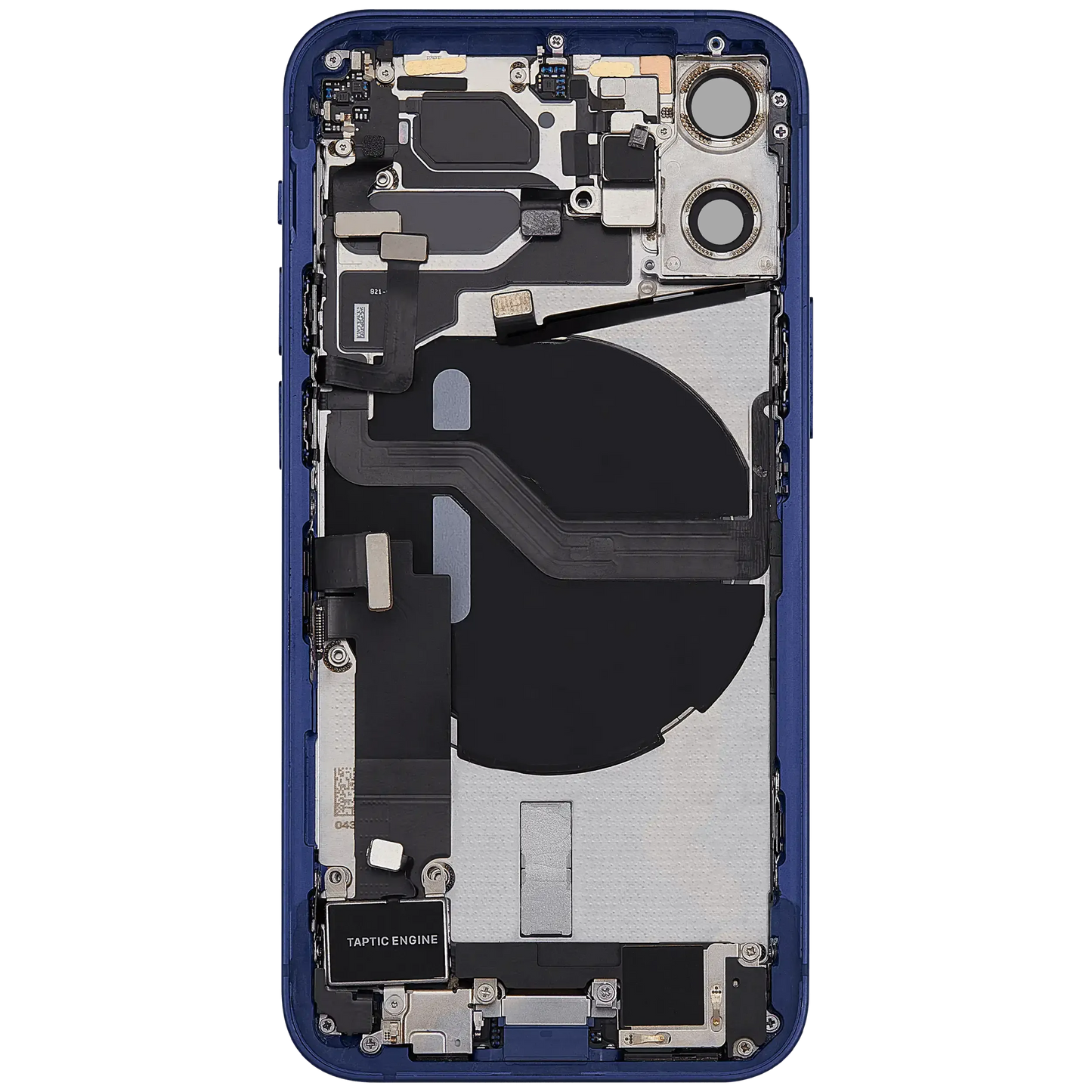 Back Housing W/ Charging Port Flex & Small Parts For iPhone 12 Mini (EU / Global Version) (Pull) (Blue)
