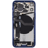 Back Housing W/ Charging Port Flex & Small Parts For iPhone 12 Mini (EU / Global Version) (Pull) (Blue)