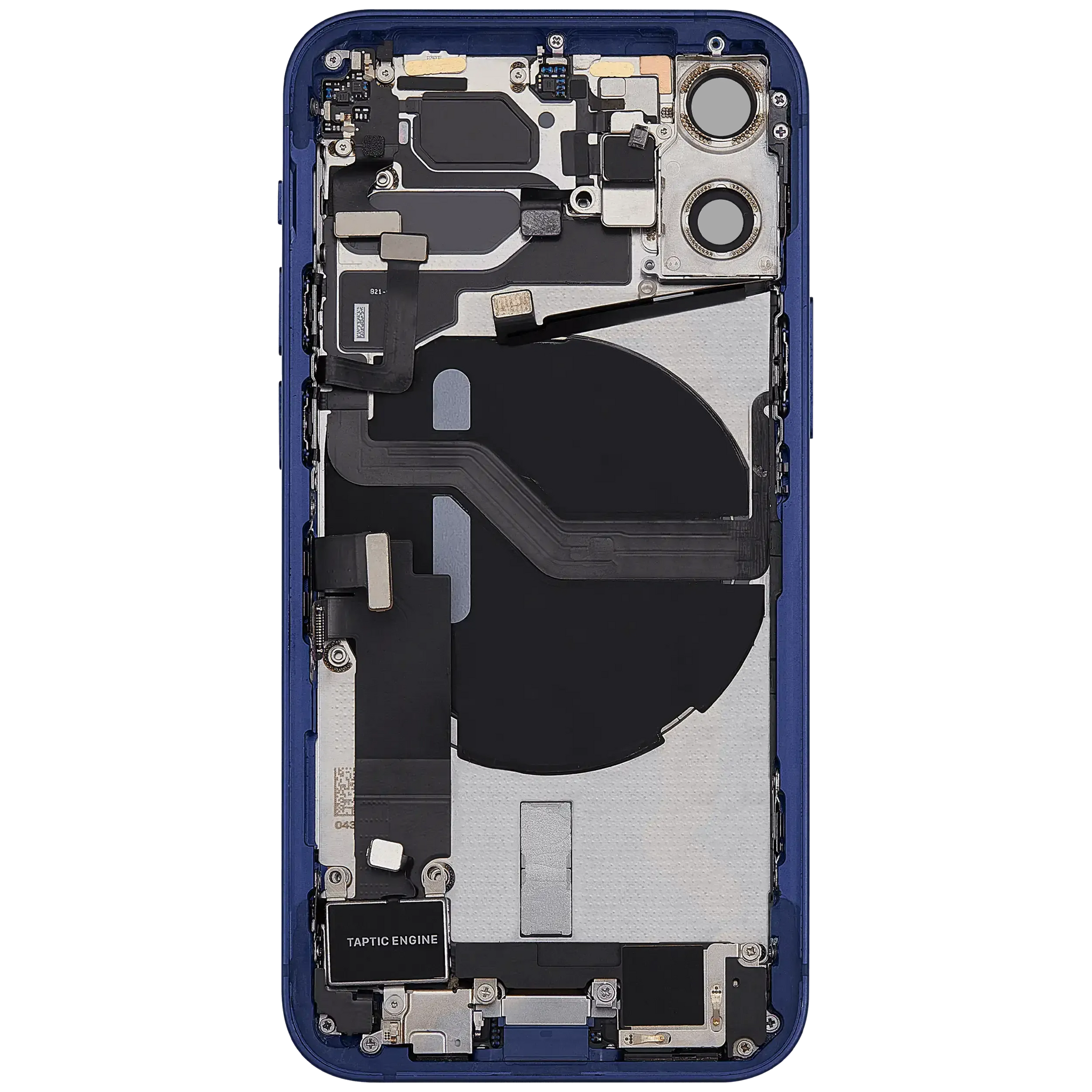 Back Housing W/ Charging Port Flex & Small Parts For iPhone 12 Mini (EU / Global Version) (Pull) (Blue)